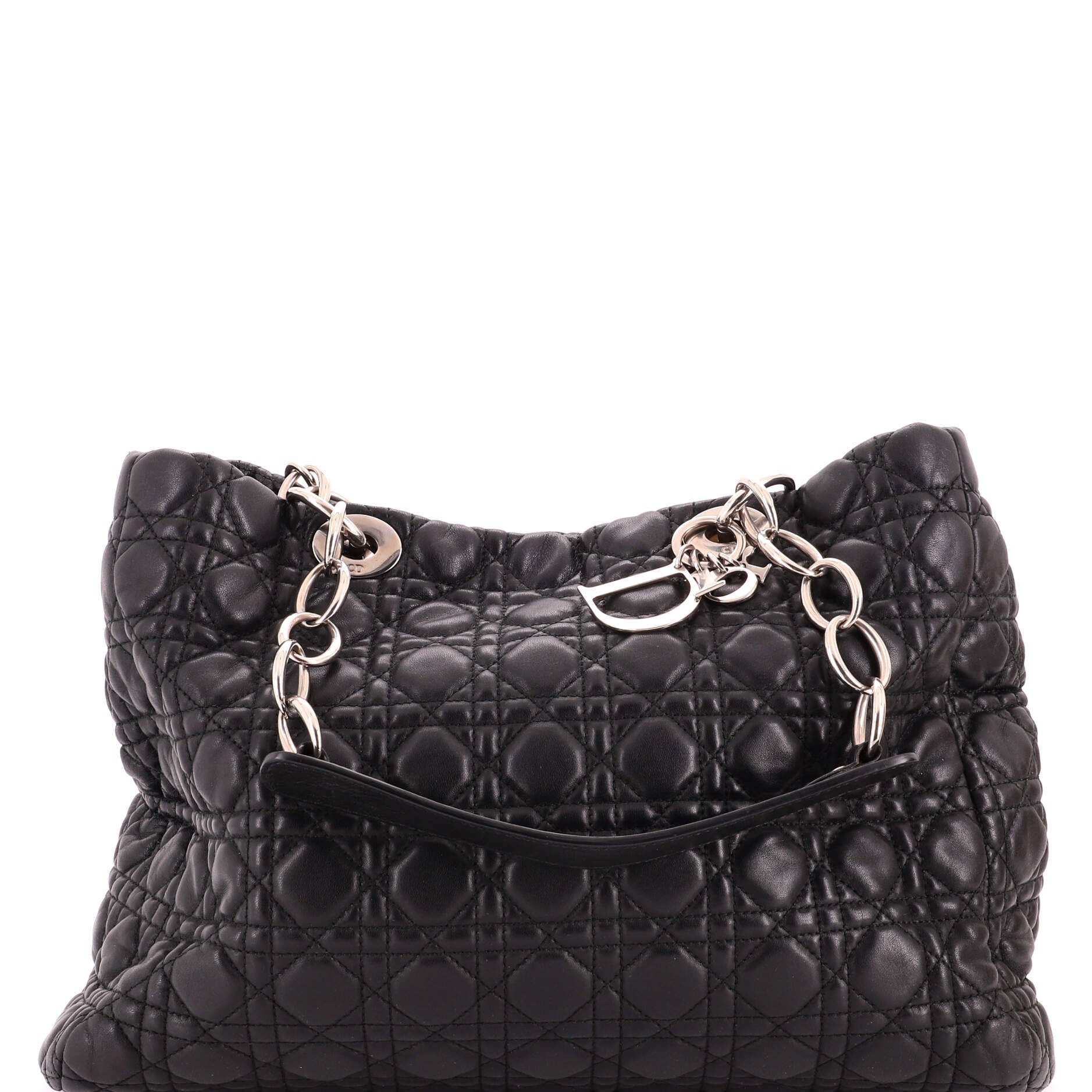Soft Chain Tote Cannage Quilt Lambskin Large