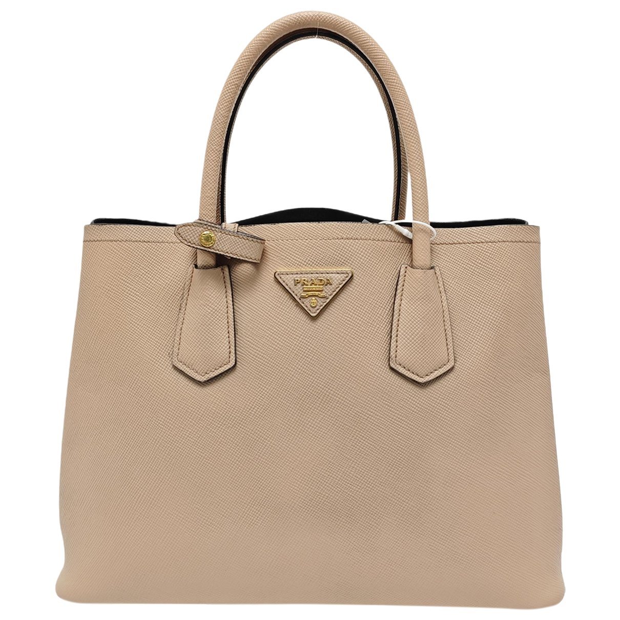 Double leather handbag