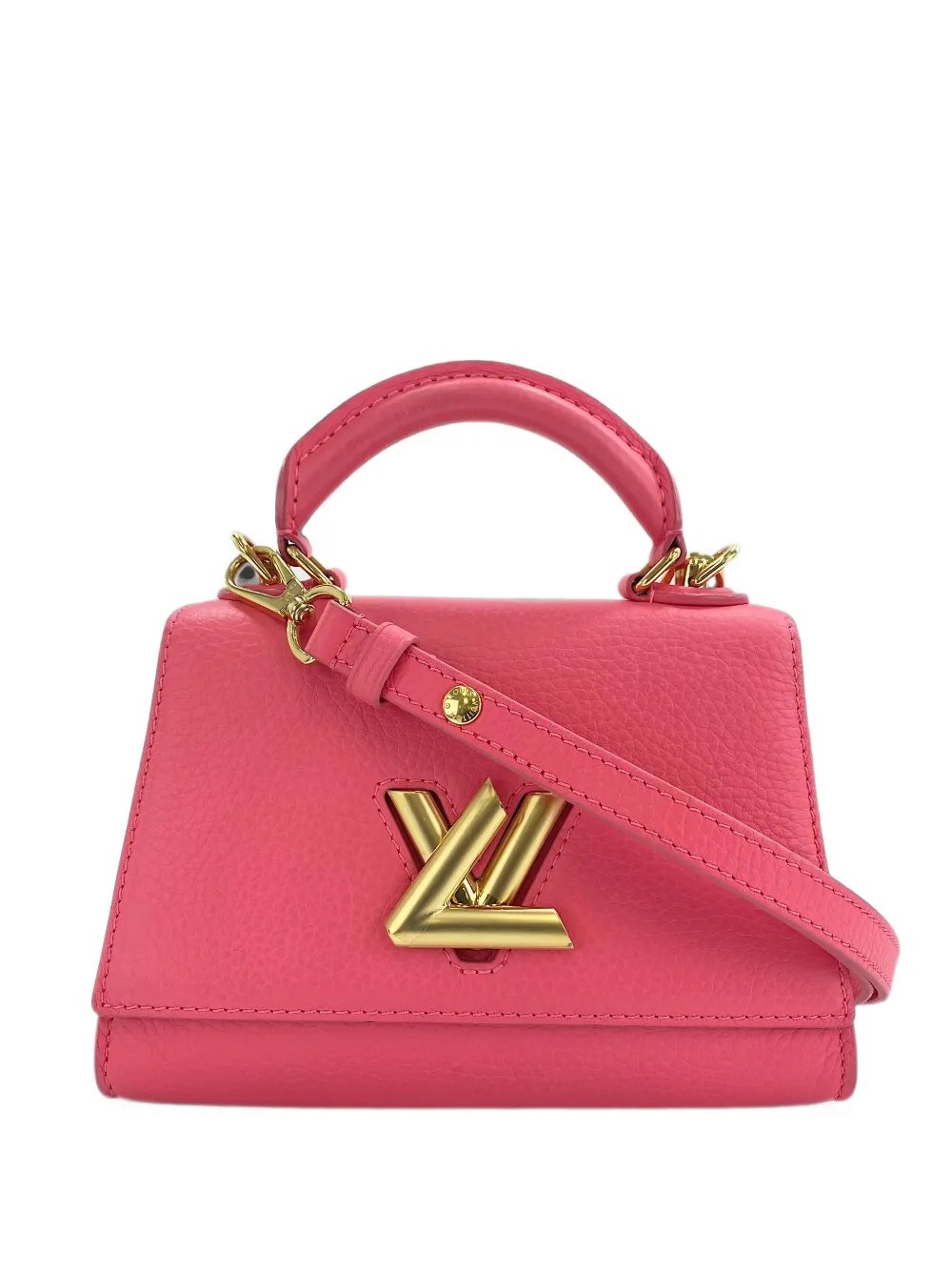 Twist leather handbag