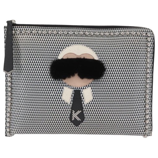 Leather clutch bag