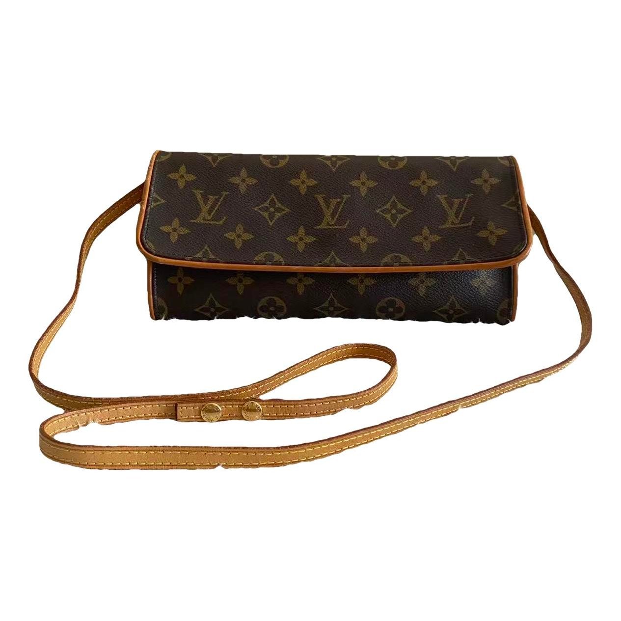 Twin leather crossbody bag