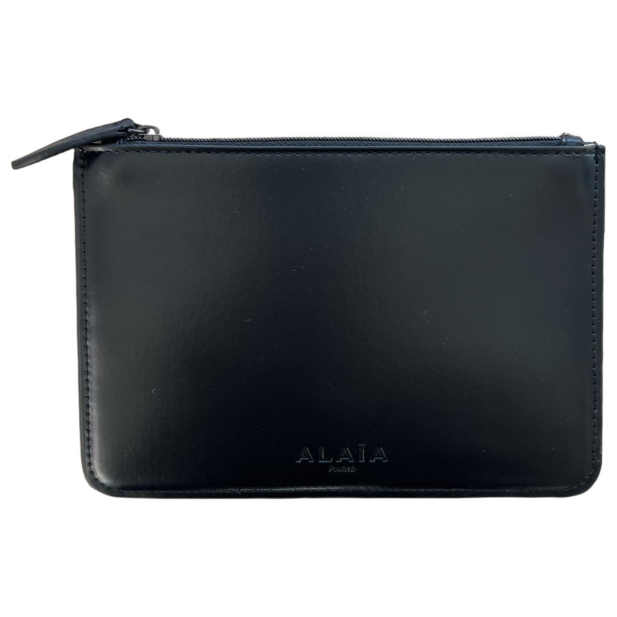 Leather clutch bag