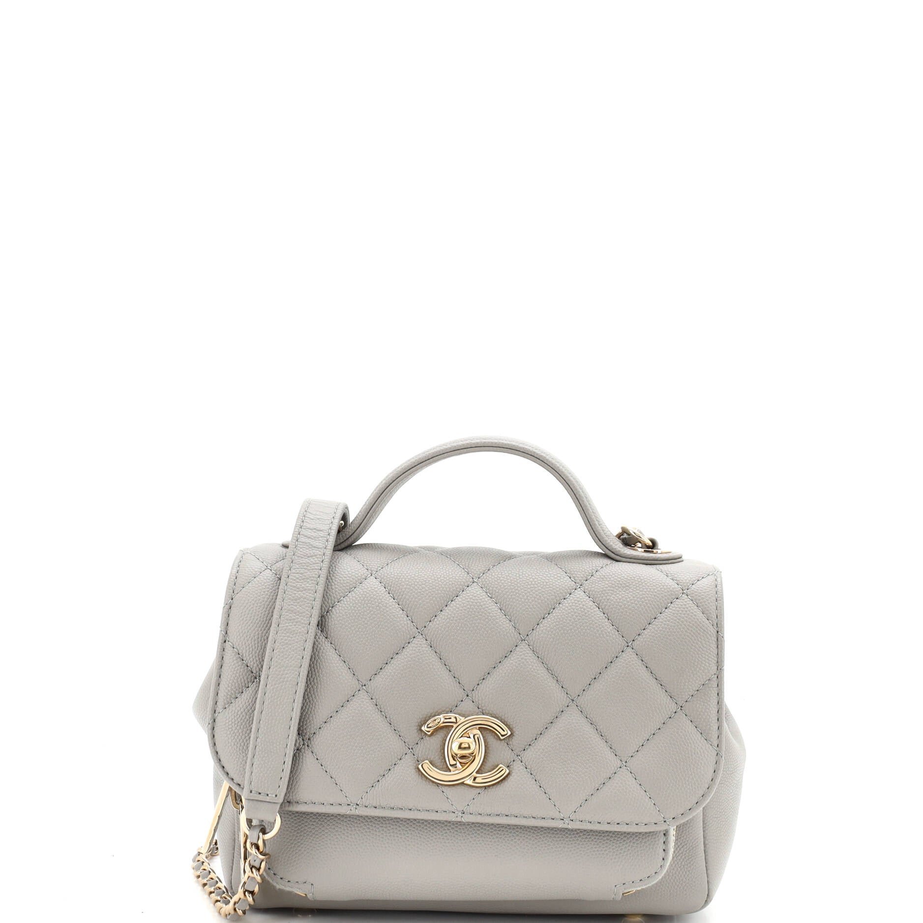 Business Affinity Flap Bag Quilted Caviar Mini