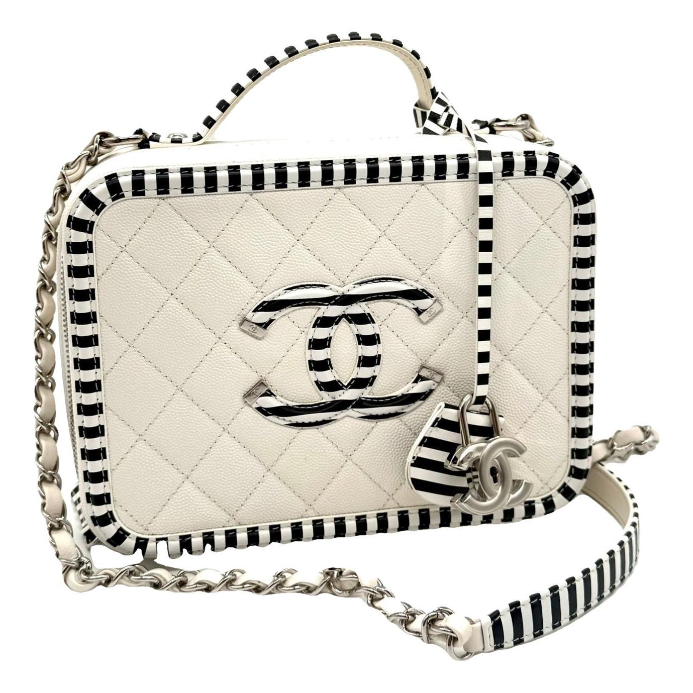 Vanity leather handbag