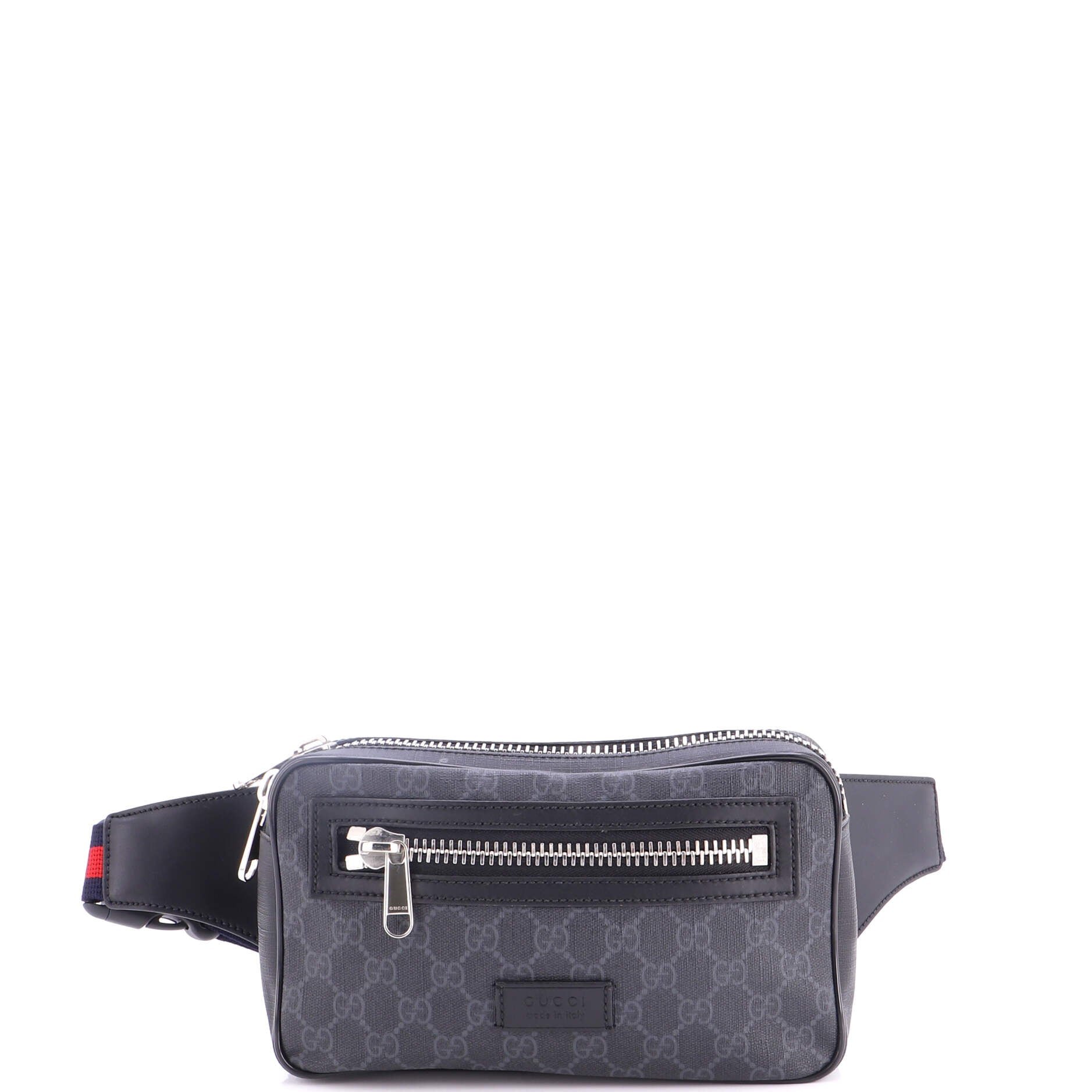 Soft Zip Belt Bag GG Coated Canvas Small