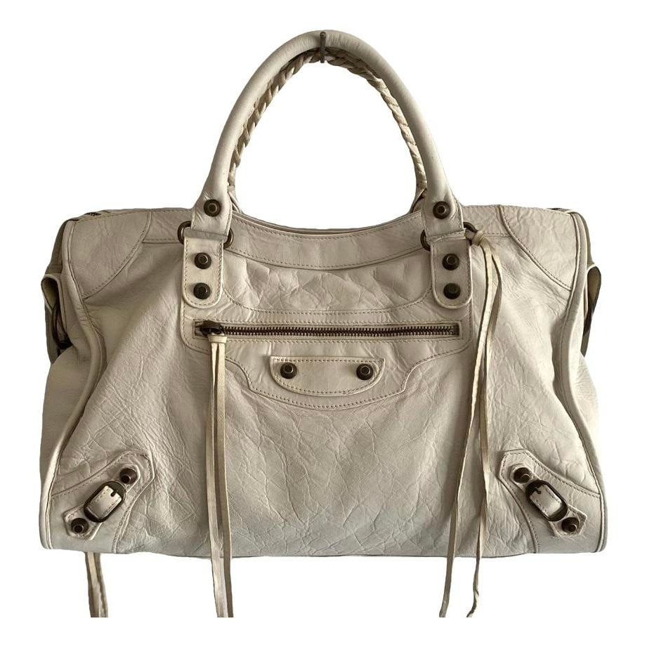 City leather handbag
