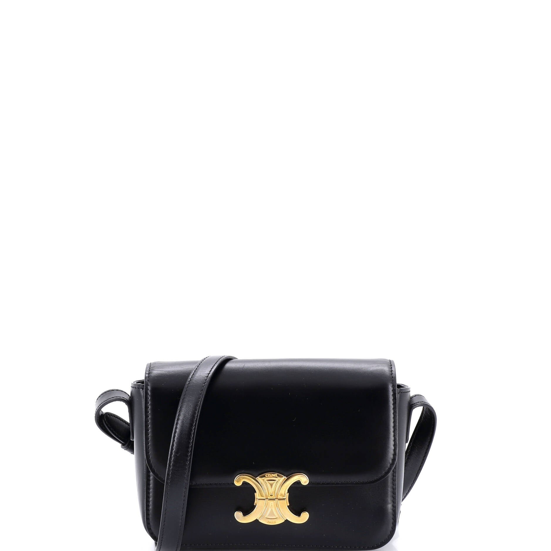 Celine Triomphe Shoulder Bag Smooth Calfskin Nano