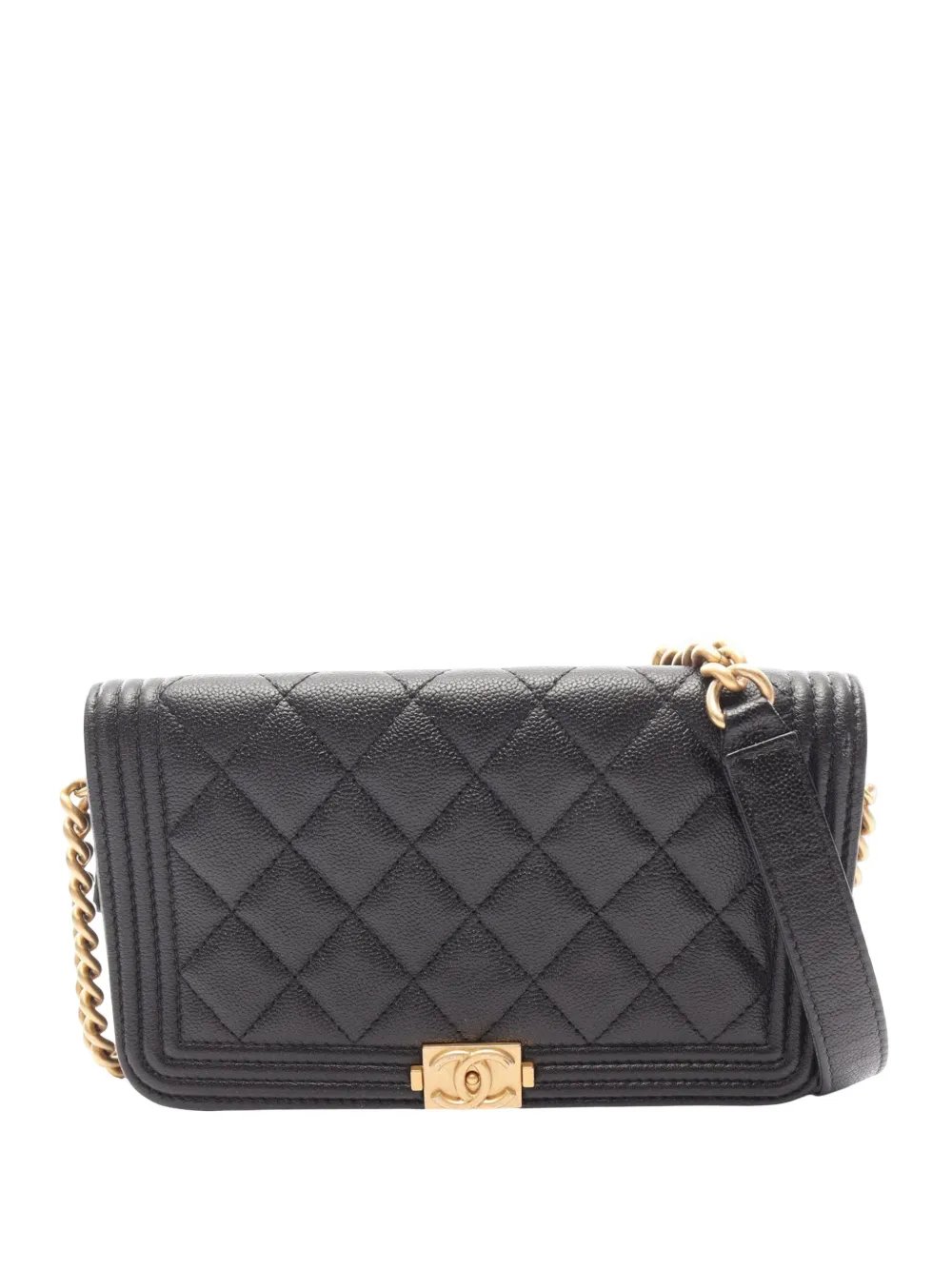 2021-2026 Quilted Caviar Boy Wallet on Chain crossbody bag