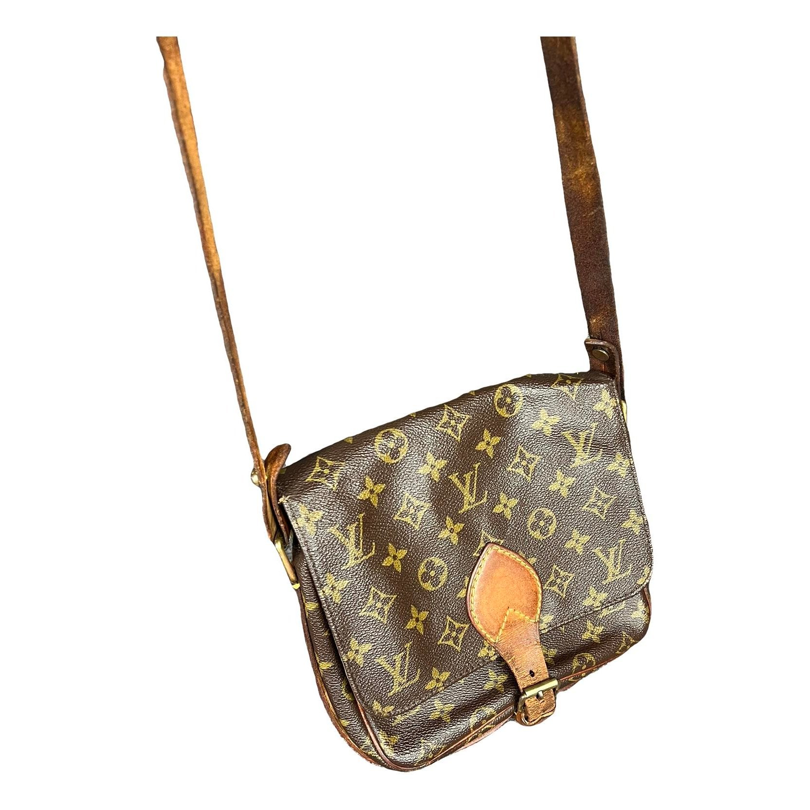 Cartouchière leather crossbody bag