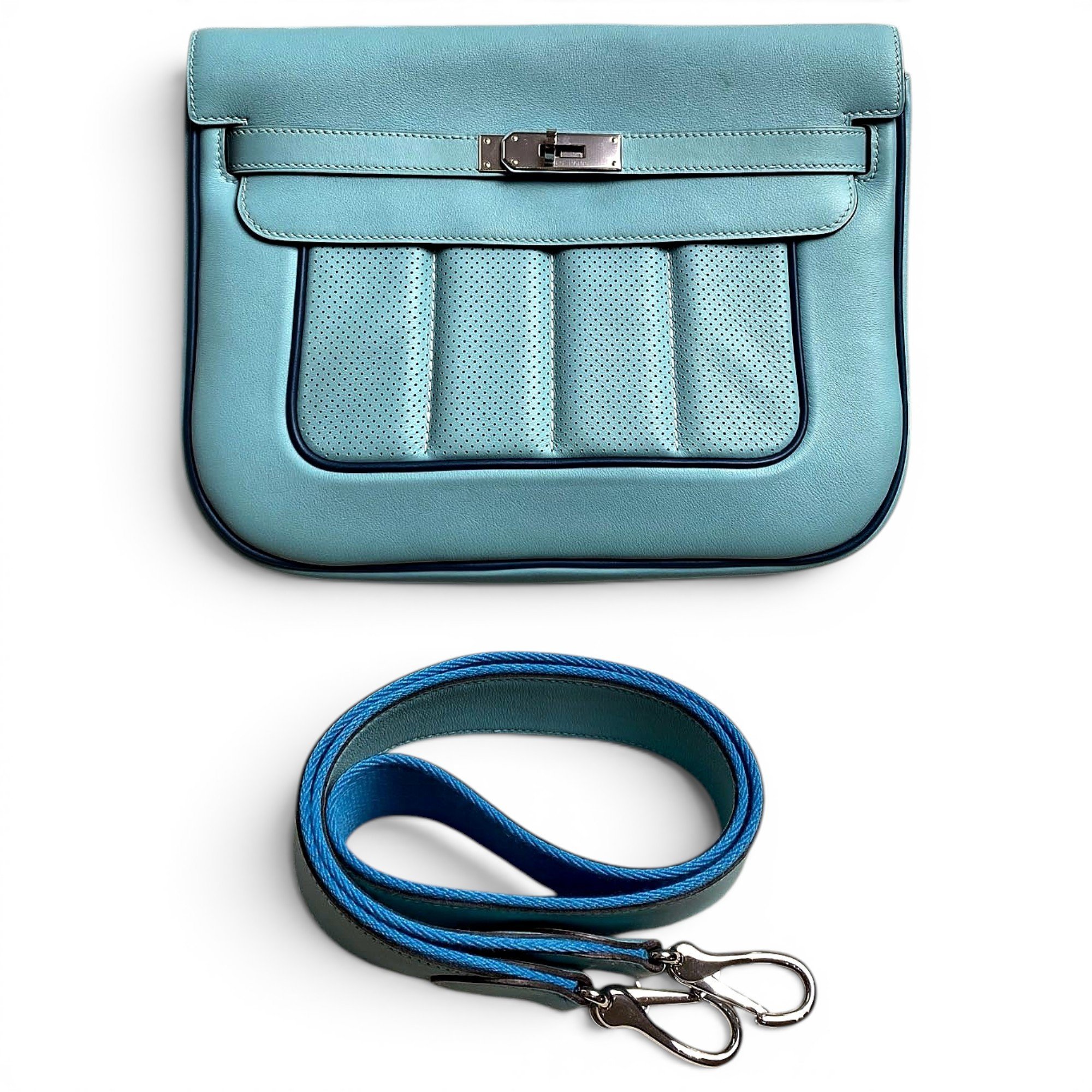 Hermes Berline Handbag Toile H Berline Canvas
