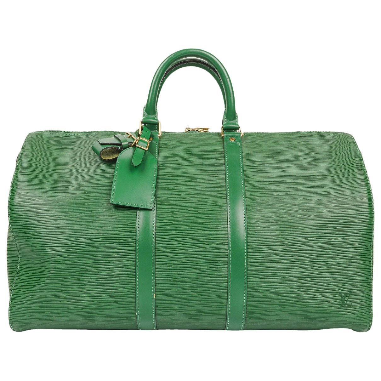 Keepall leather travel bag