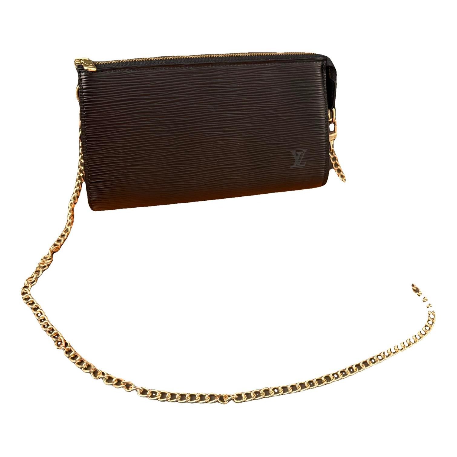 Leather clutch bag