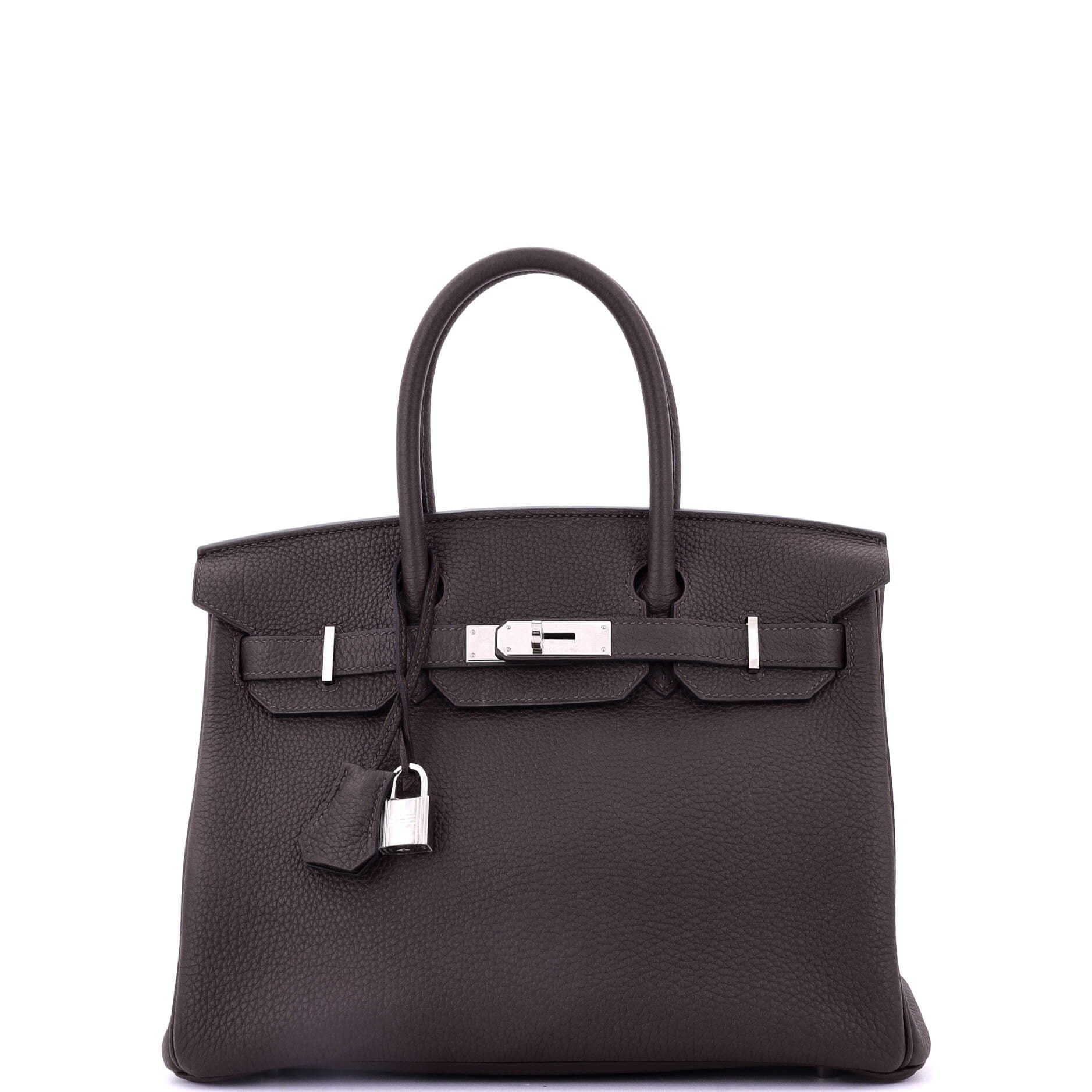 Hermes Birkin Handbag Macassar Togo with Palladium Hardware 30