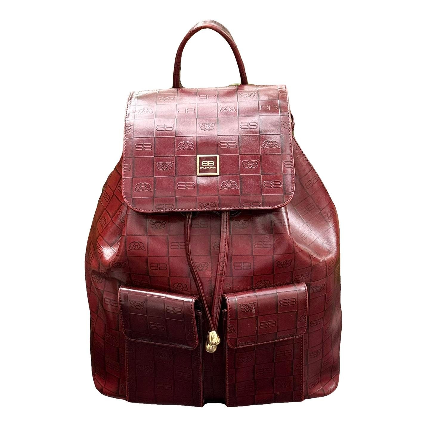 Patent leather backpack