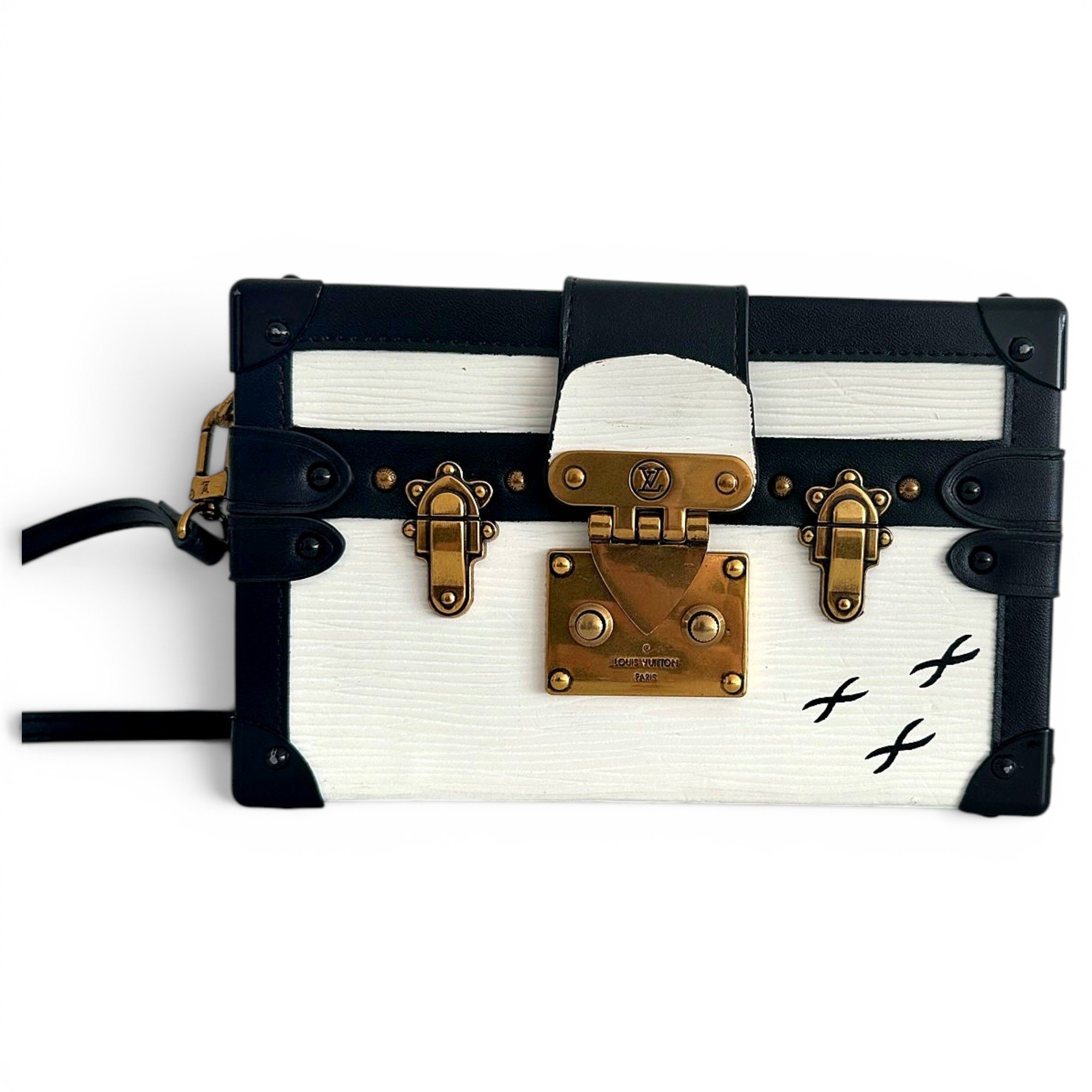 Petite Malle leather crossbody bag