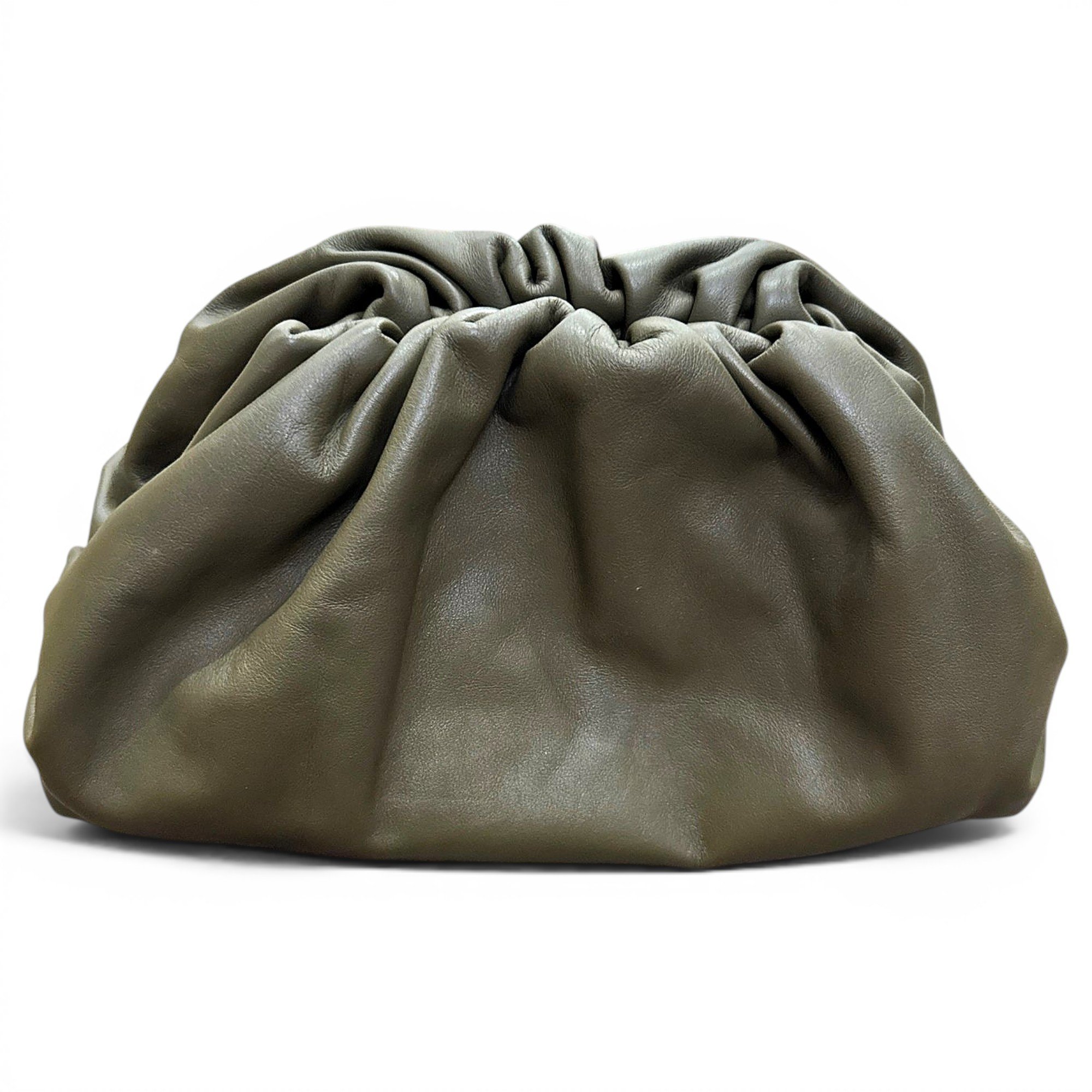 Pouch leather clutch bag
