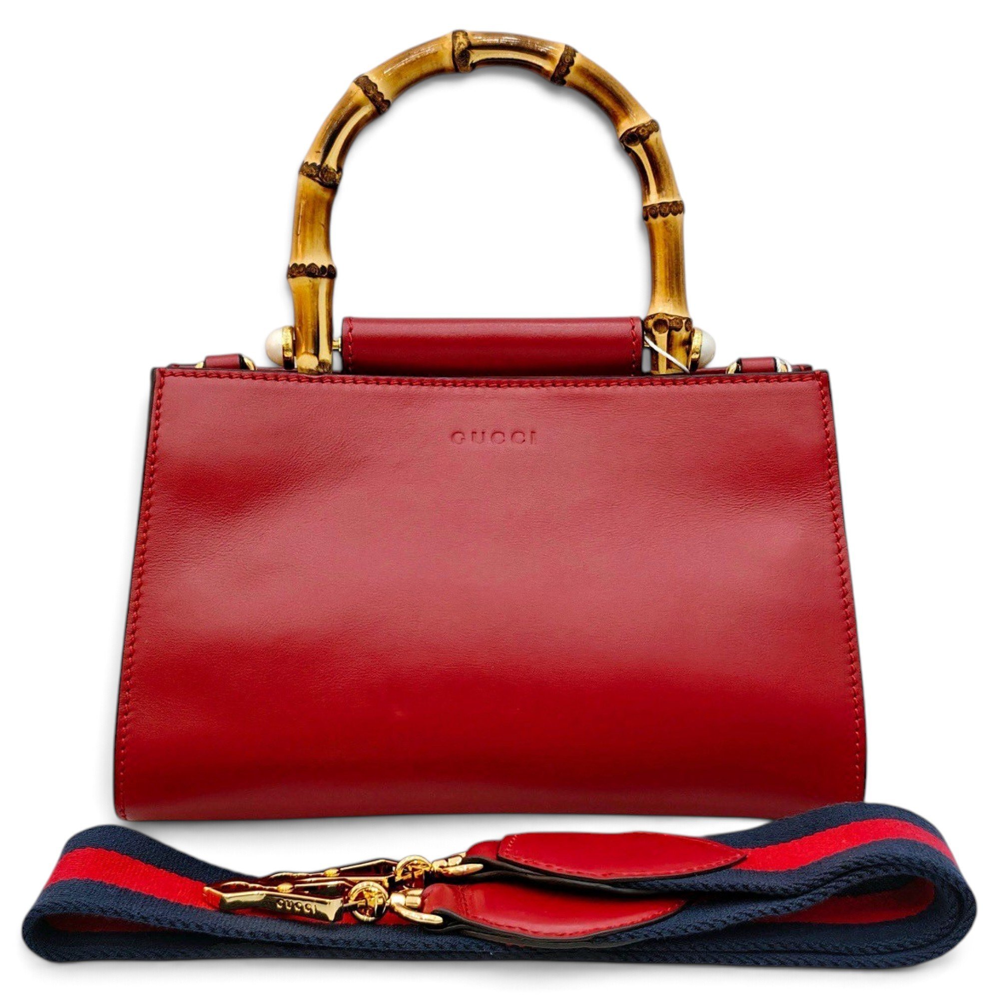 Bamboo leather handbag