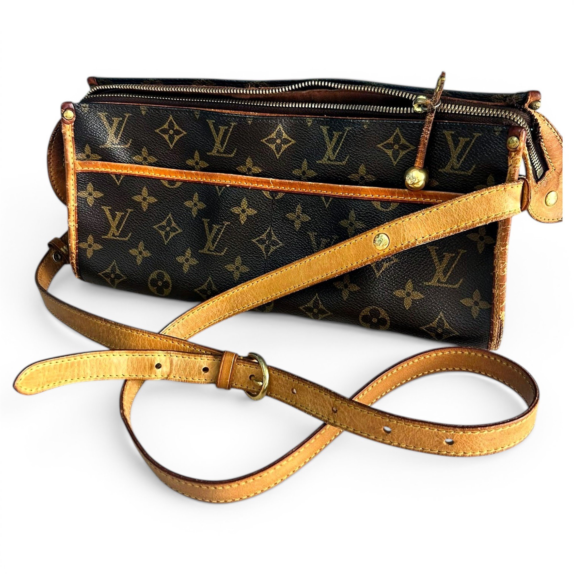Twin leather crossbody bag