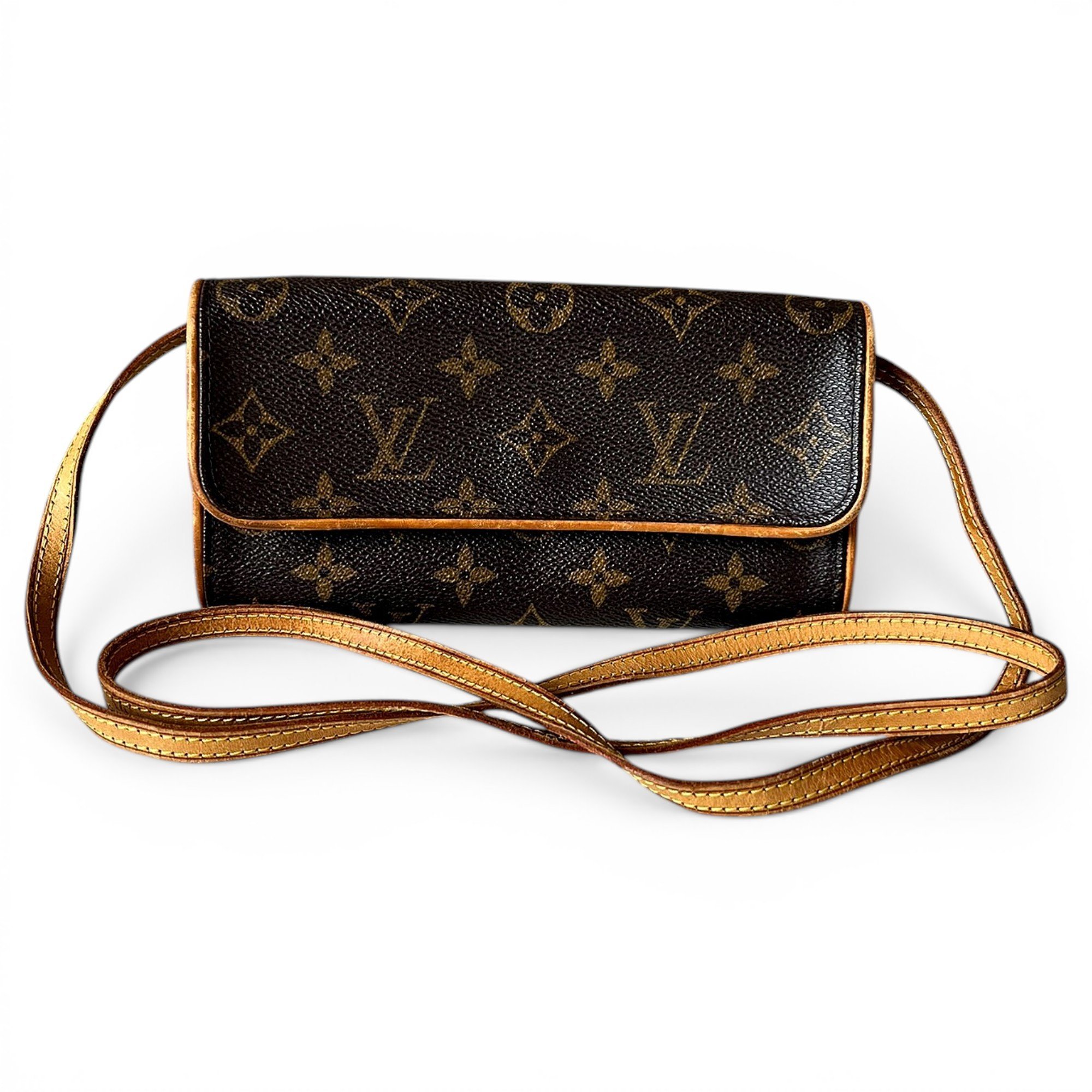Twin leather crossbody bag