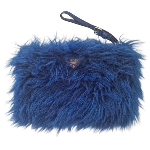 Faux fur clutch bag