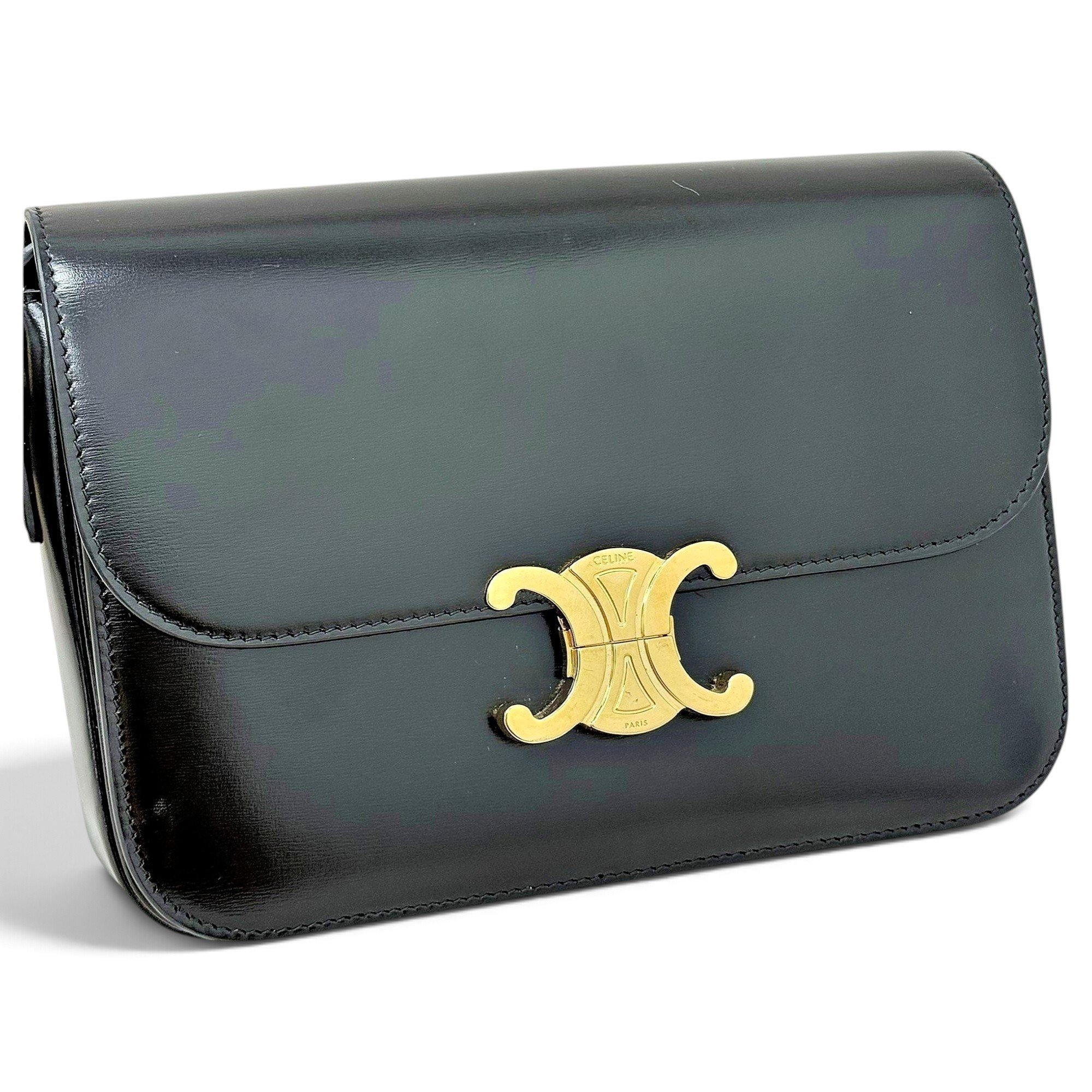 Triomphe leather handbag