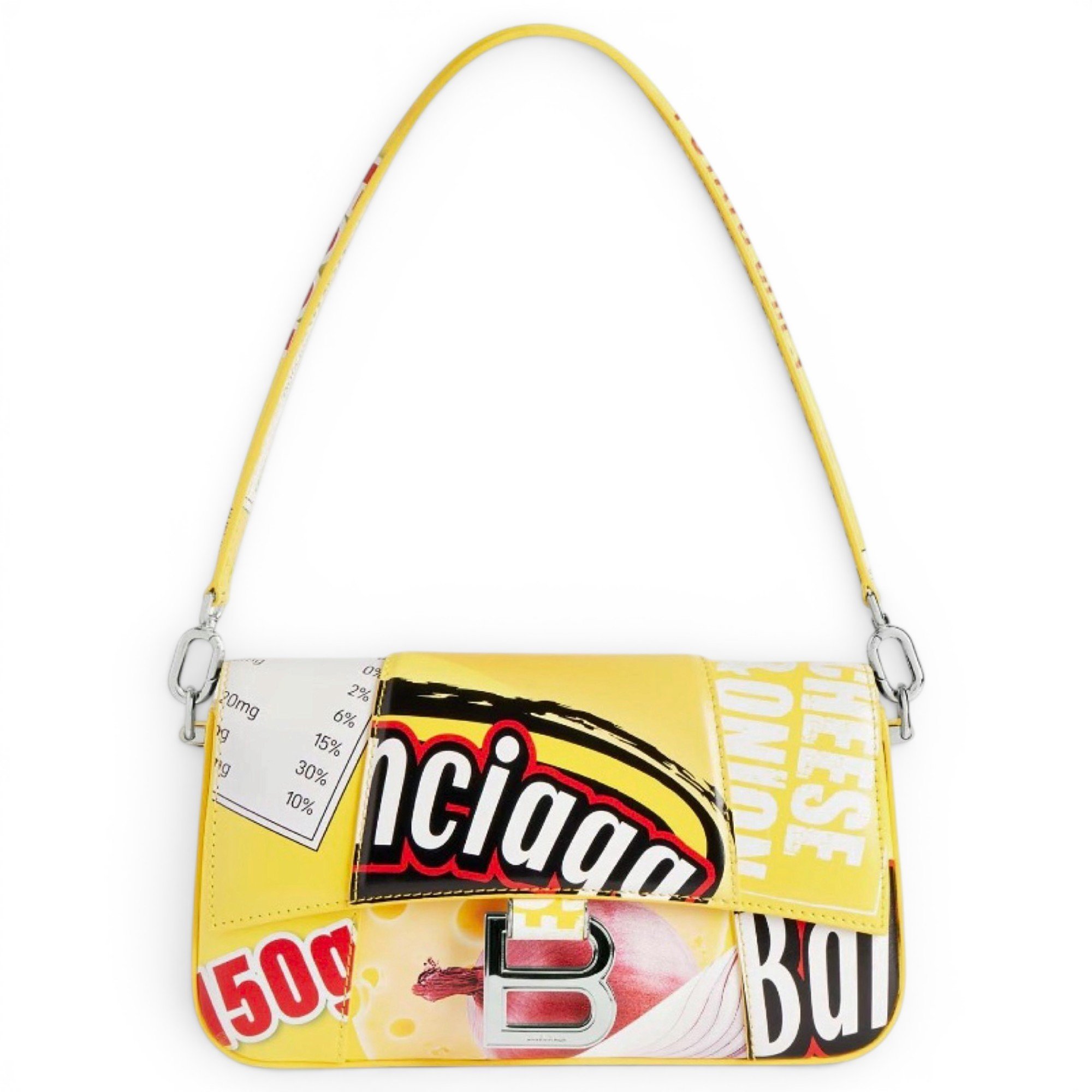 Hourglass leather handbag