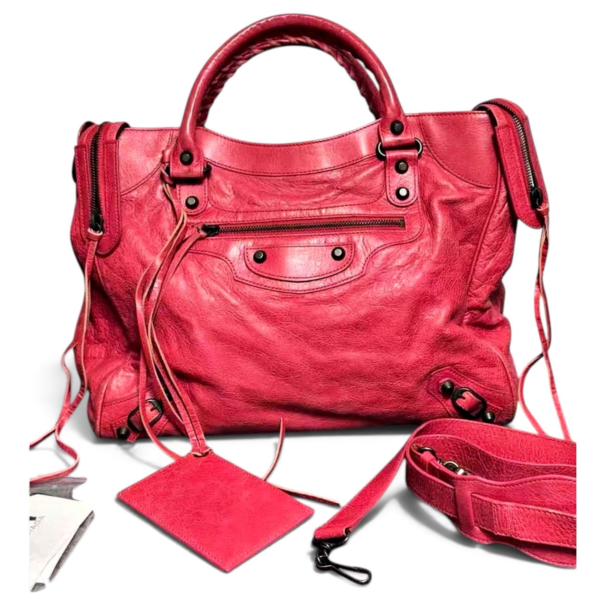 City leather bag