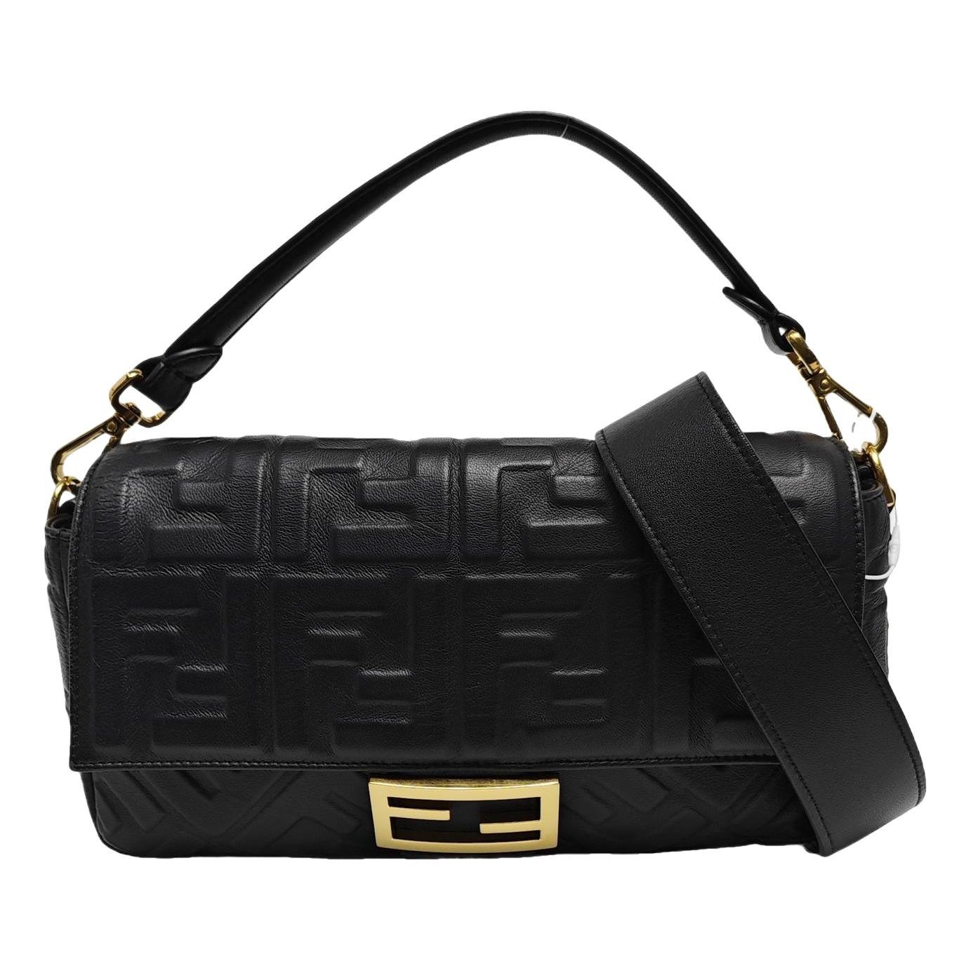 Baguette Chain Midi leather crossbody bag