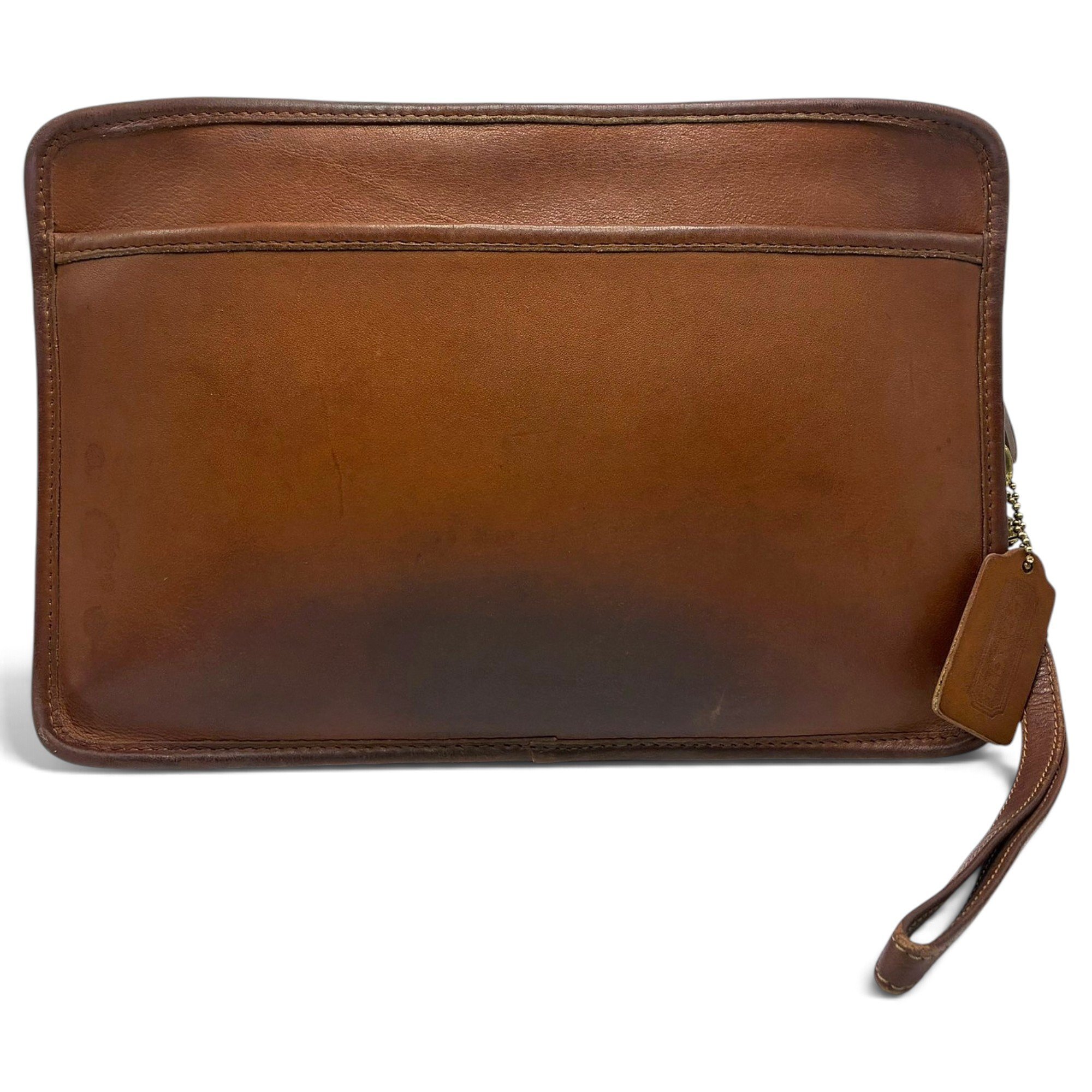 Leather clutch bag