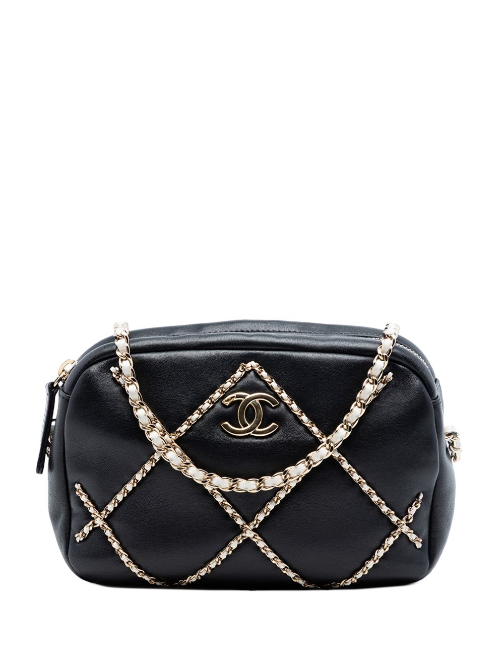 2021 CC Lambskin Chain Embellished Camera Bag crossbody bag