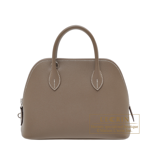 Hermes Hermes Bolide bag 1923 25 Etoupe grey Epsom leather Silver hardware