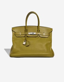 Hermes 
		Birkin 35 Clémence Vert Anis    