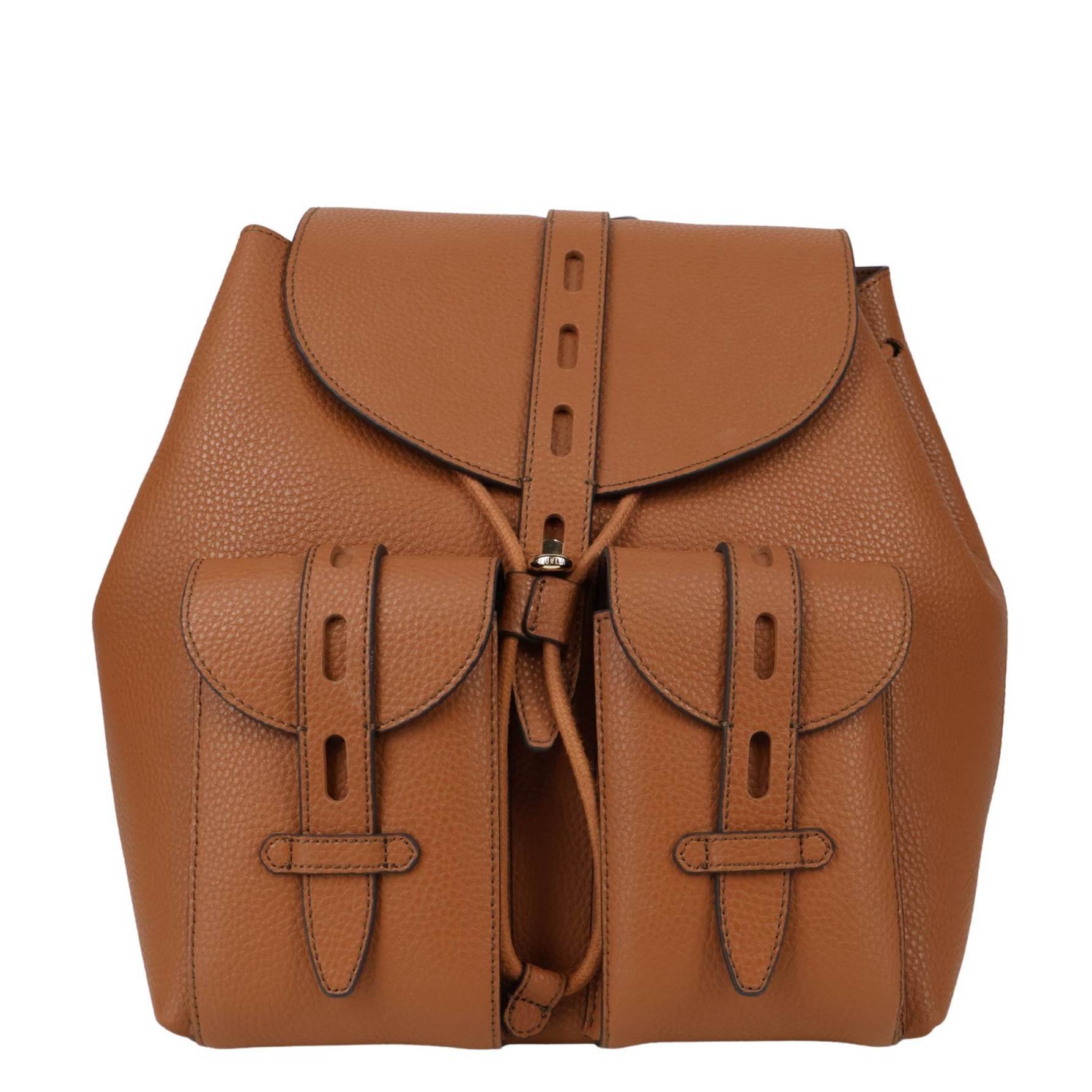 Leather backpack