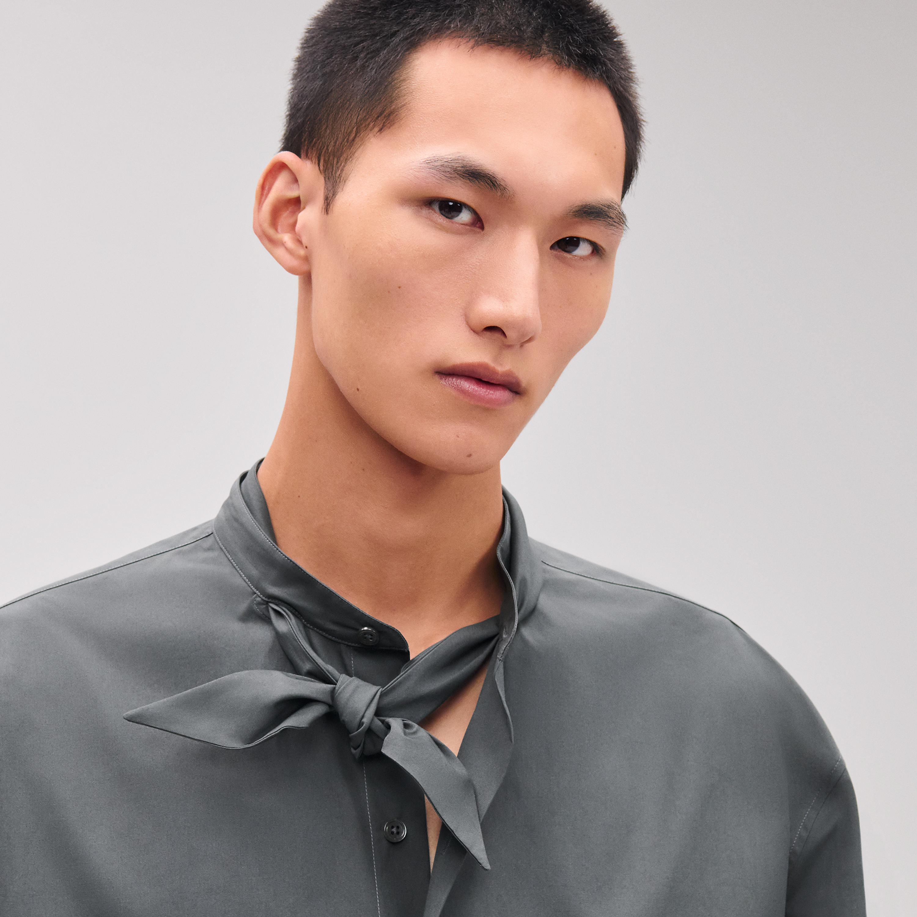 Boxy fit shirt with Marius collar