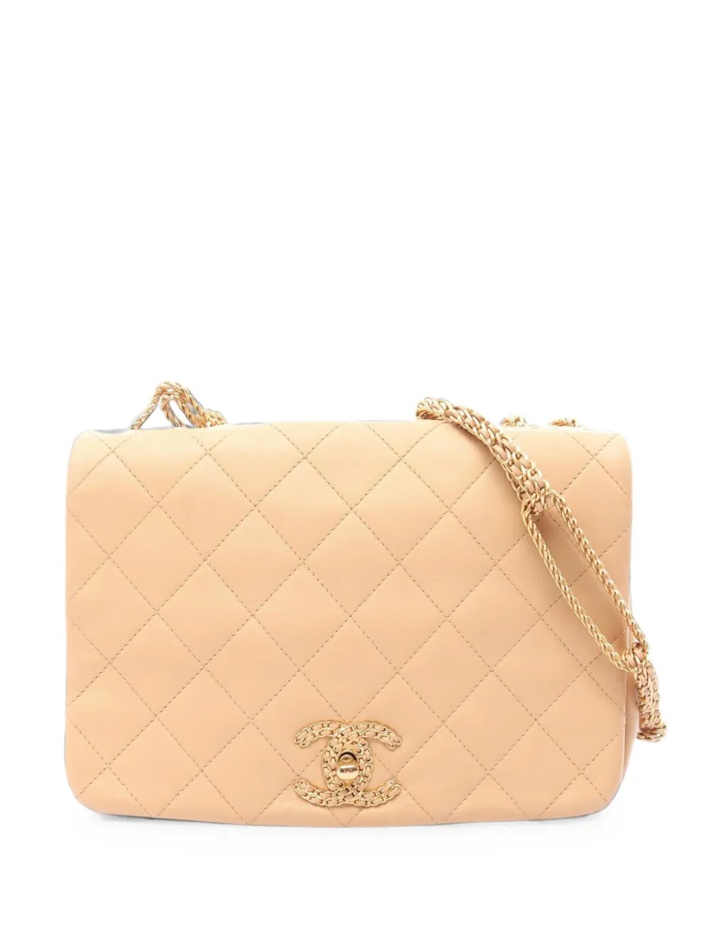 Matelassé chain shoulder bag