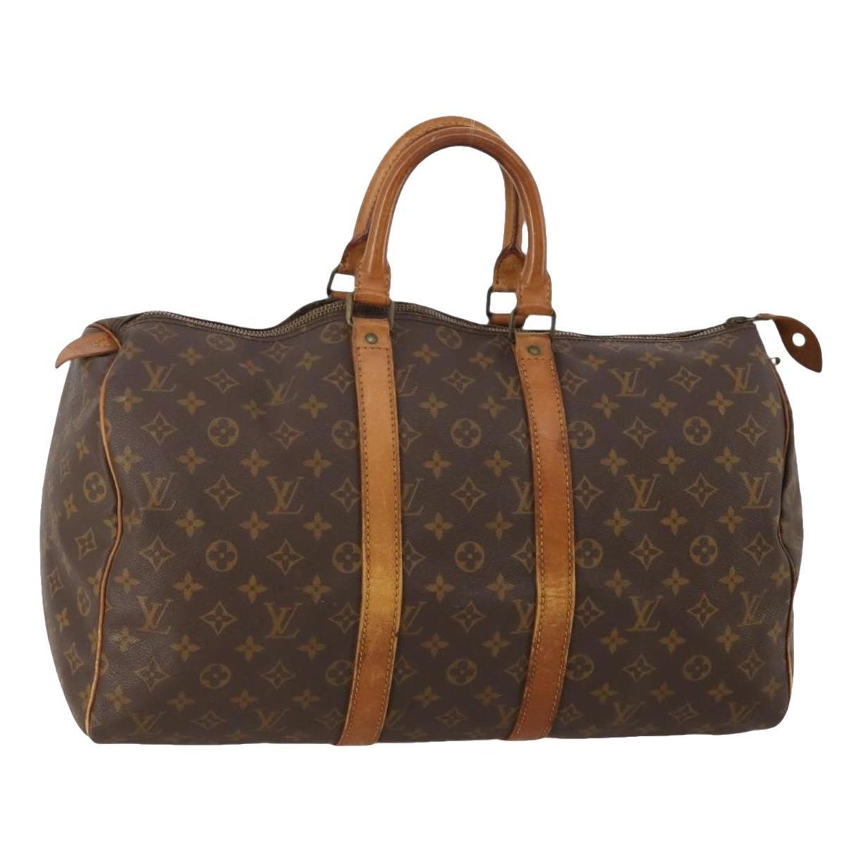 Keepall leather travel bag