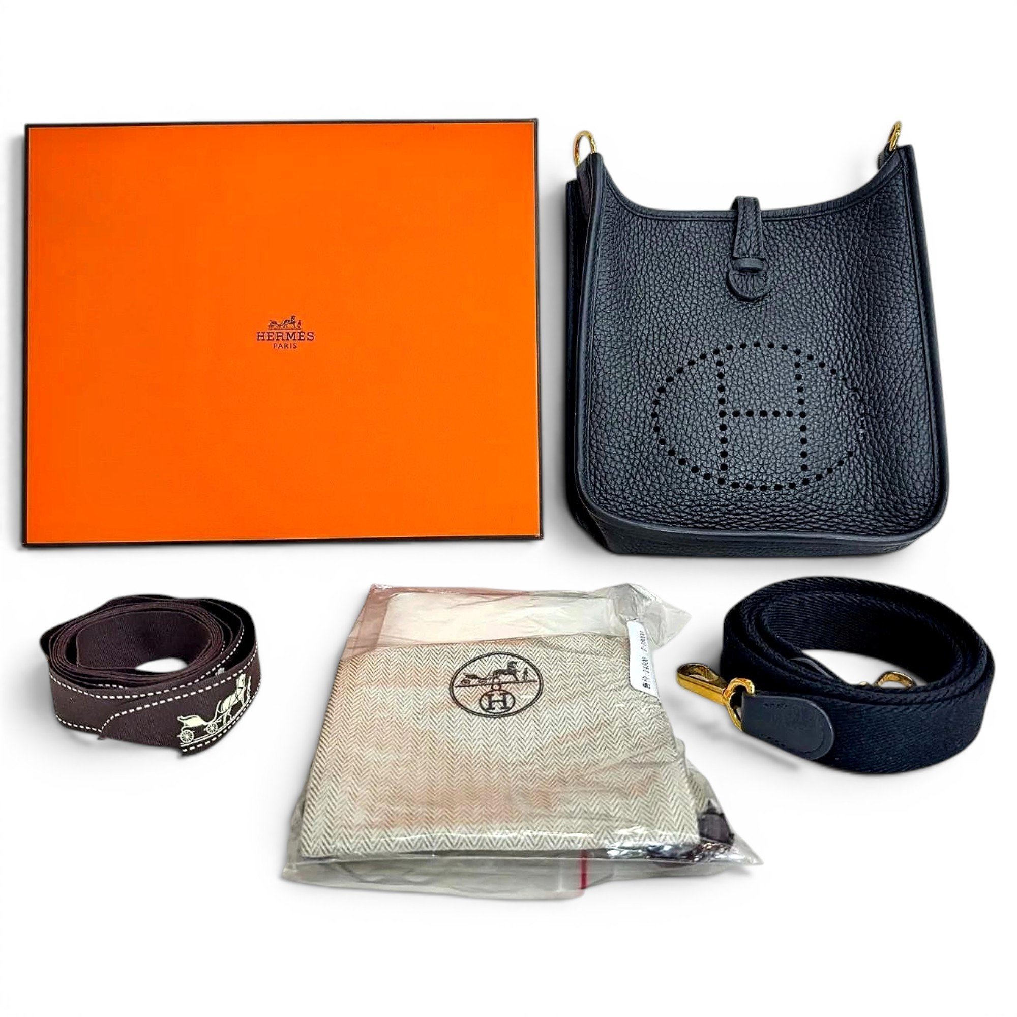 Hermes Evelyne Handbag Black