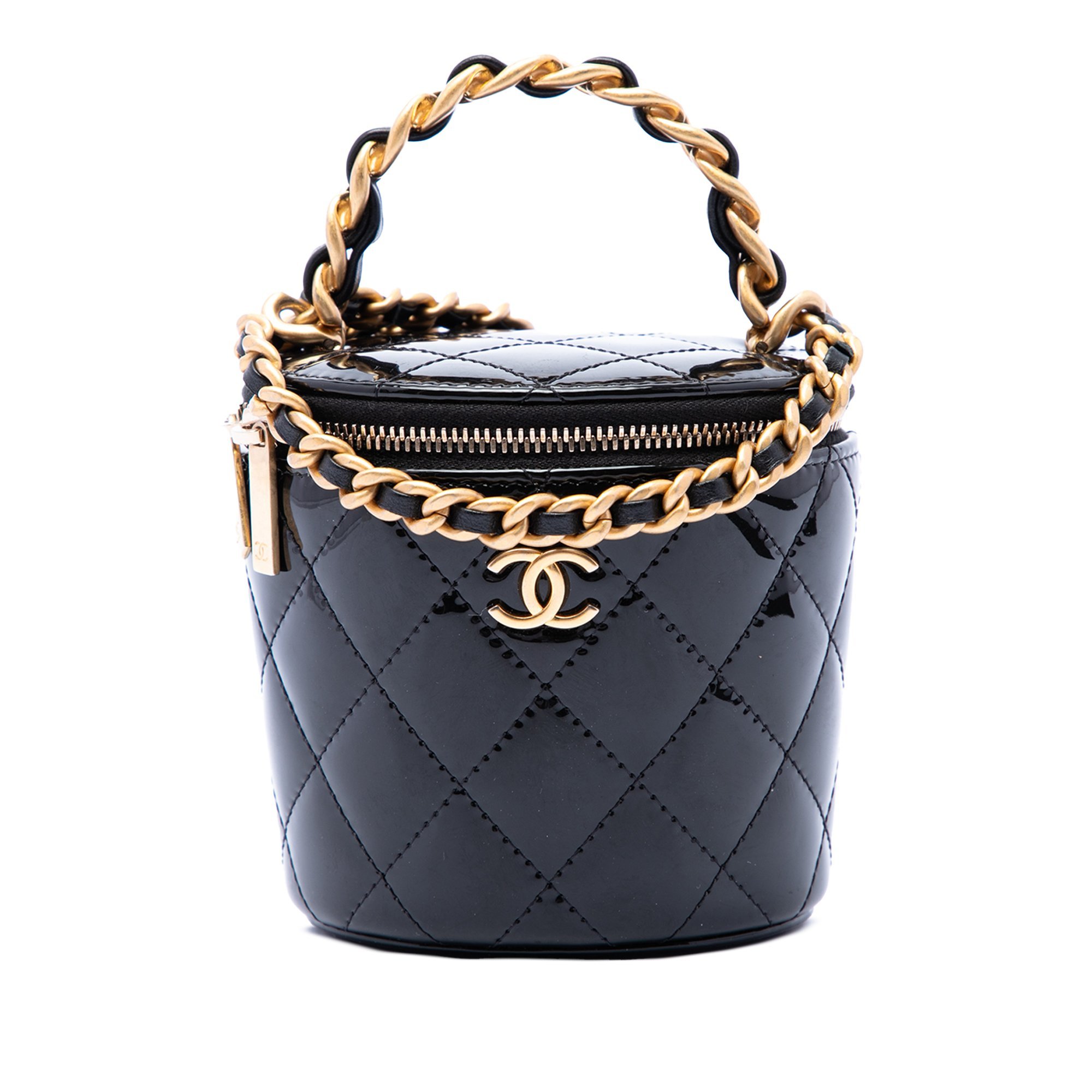 Vanity leather handbag
