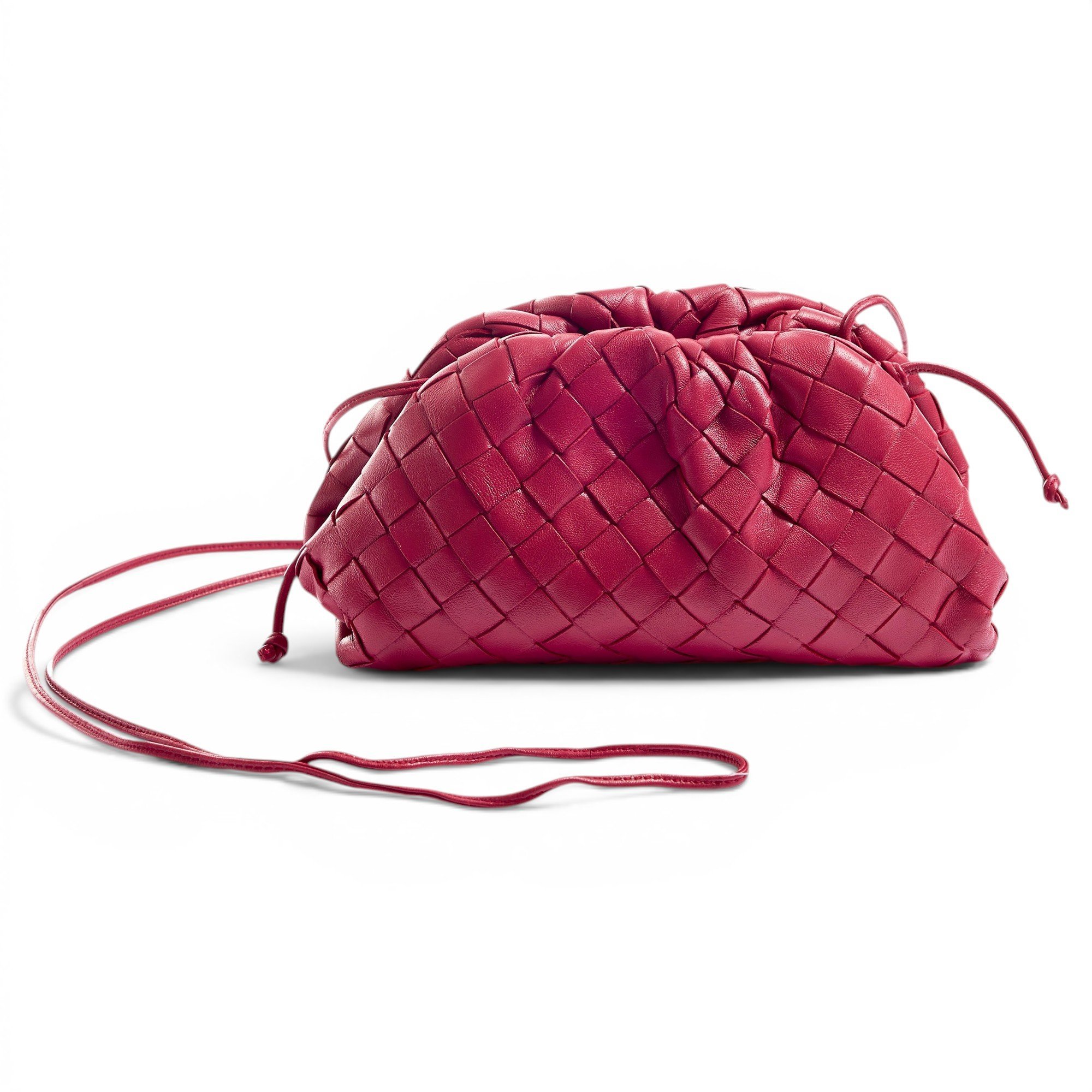 Pouch leather clutch bag