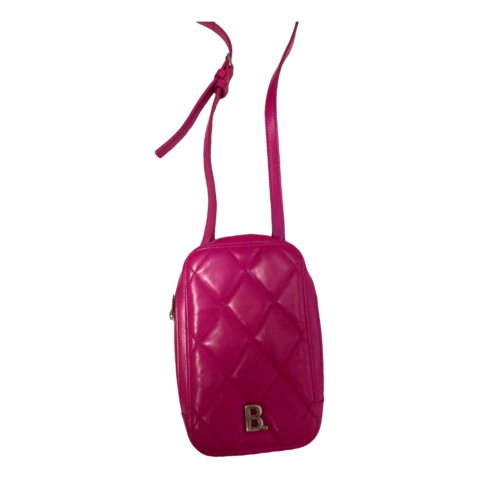 Balenciaga B leather crossbody bag