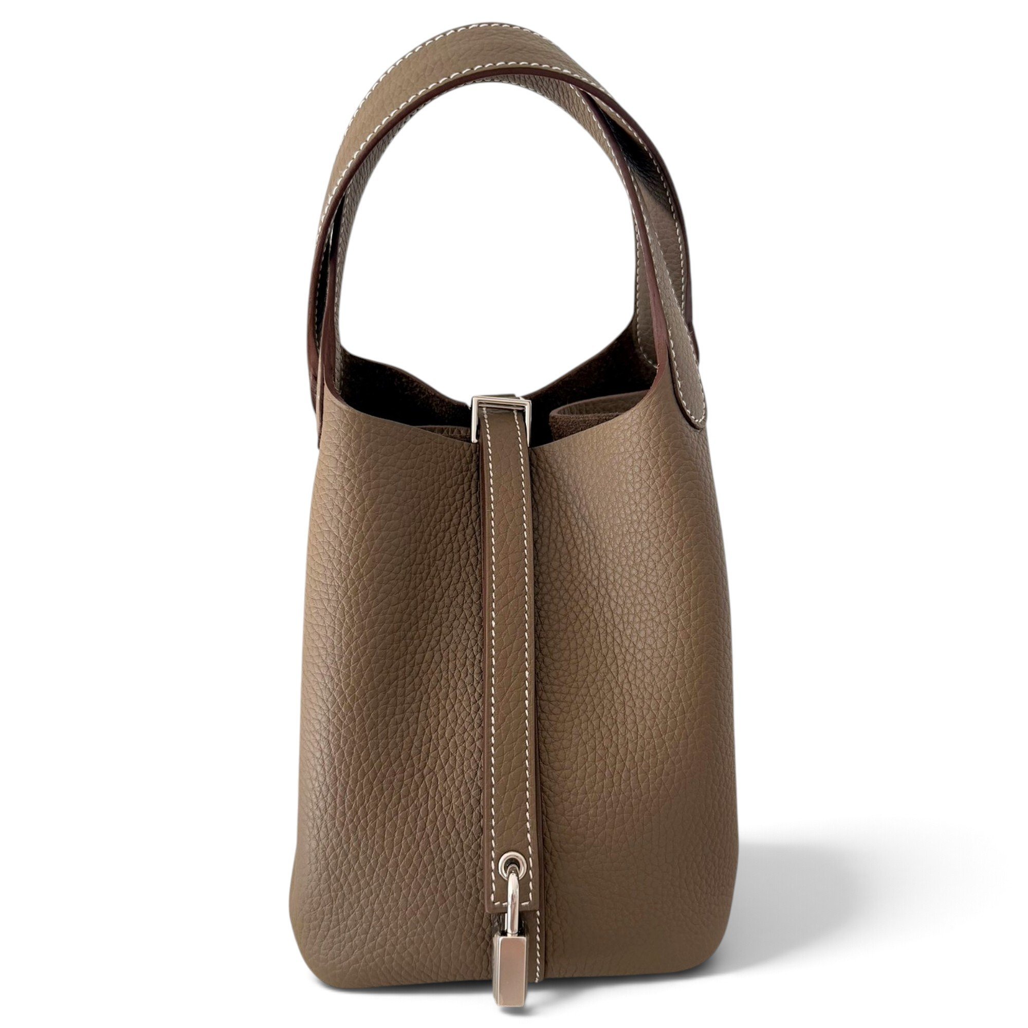 Picotin leather tote