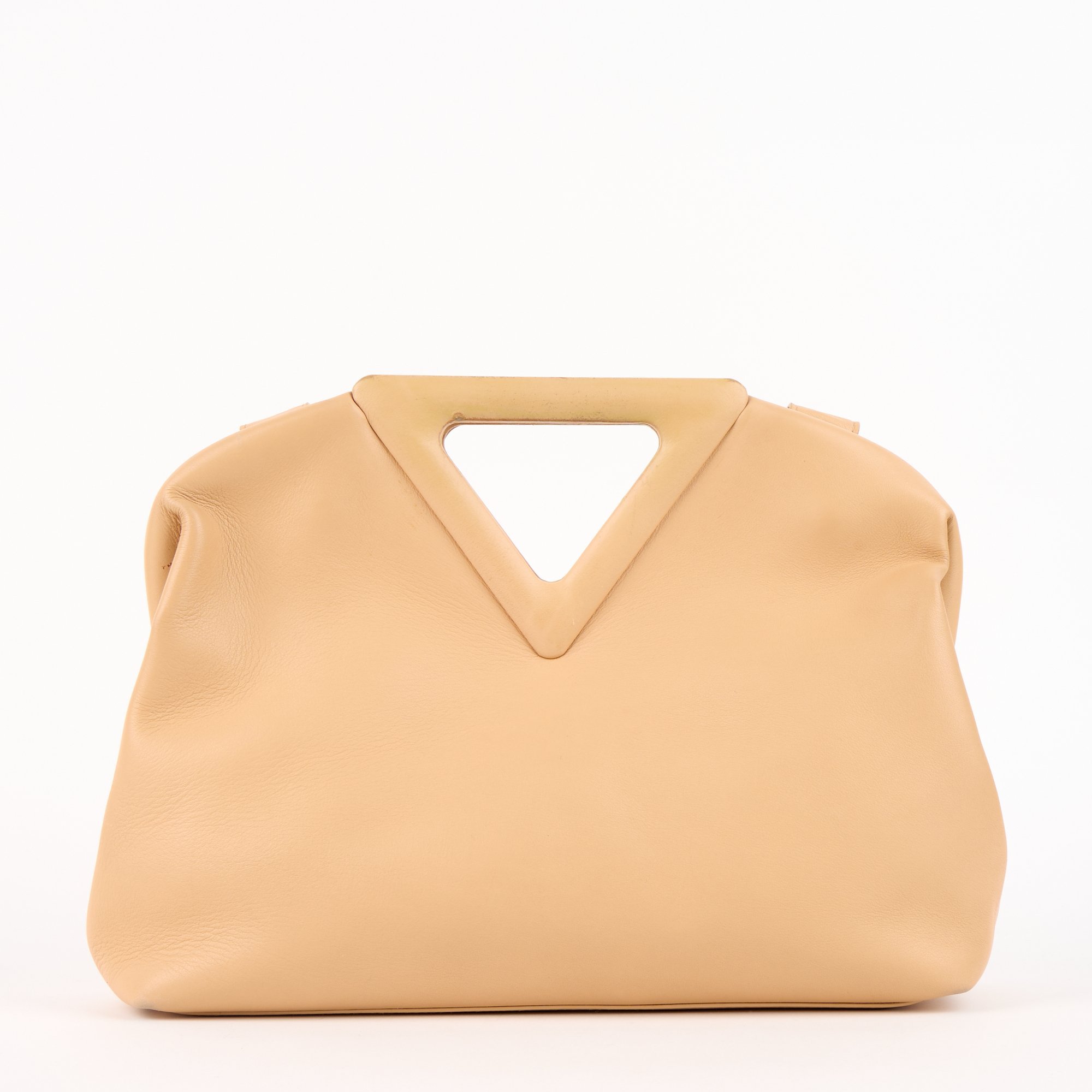 Point leather crossbody bag