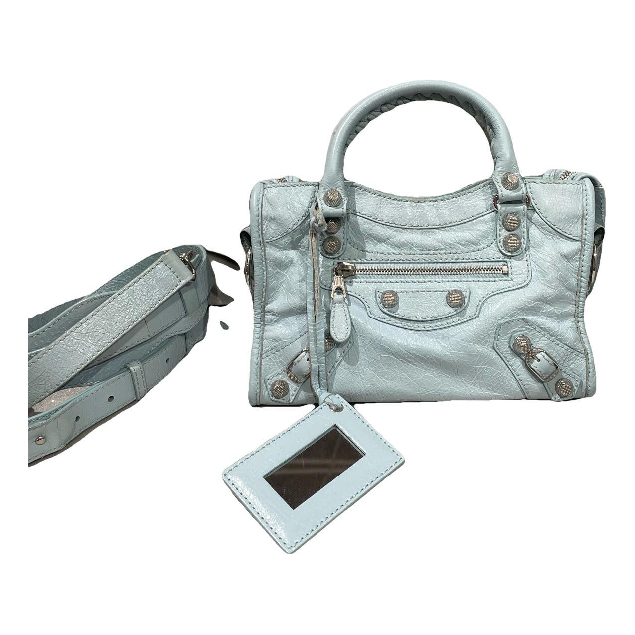 City leather handbag