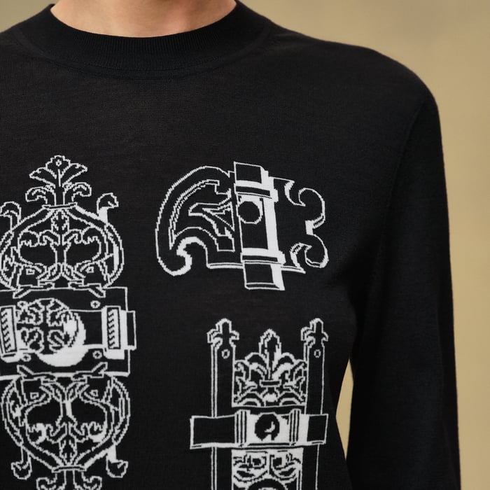Noir "Ferronnerie" Long-sleeve Sweater