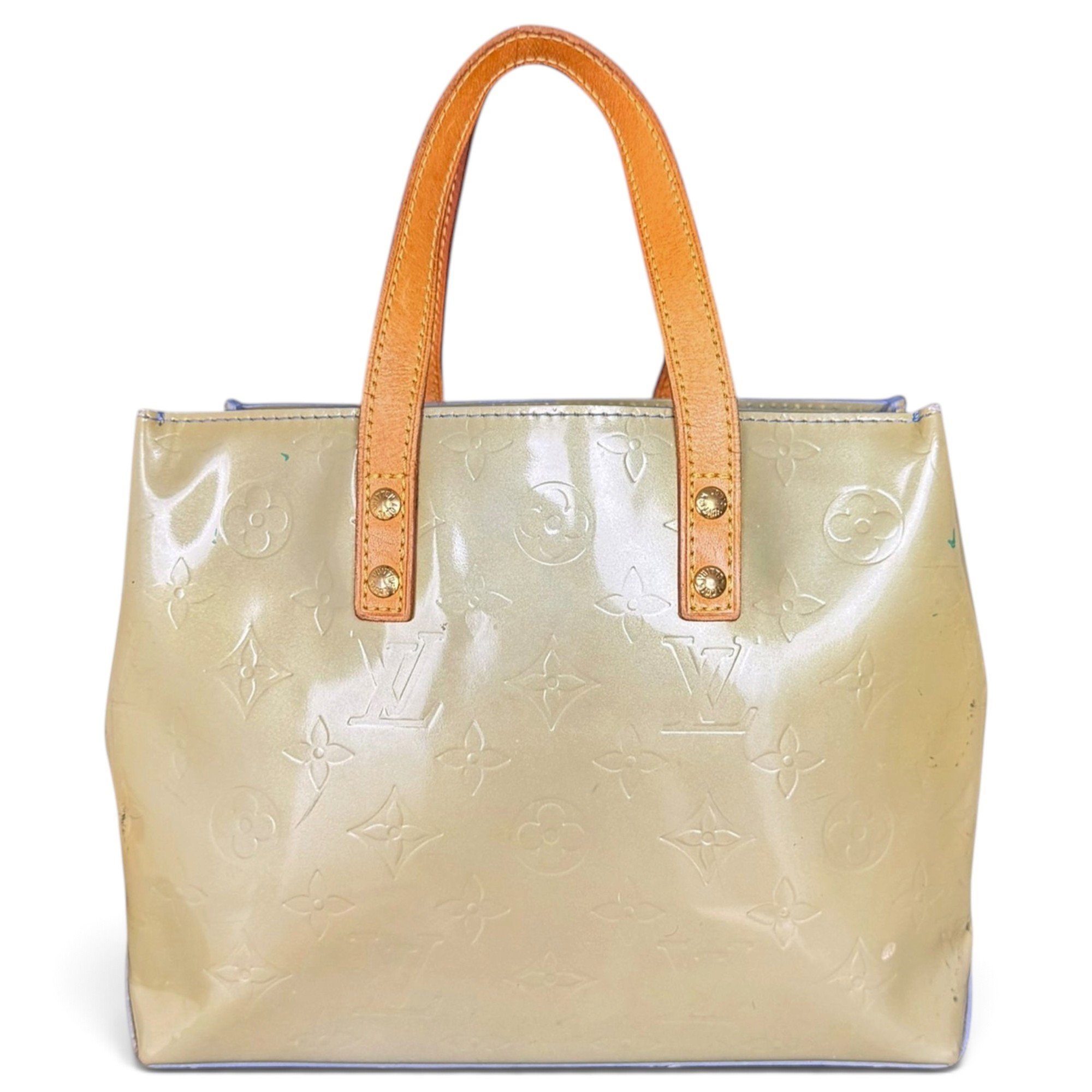 Reade patent leather handbag