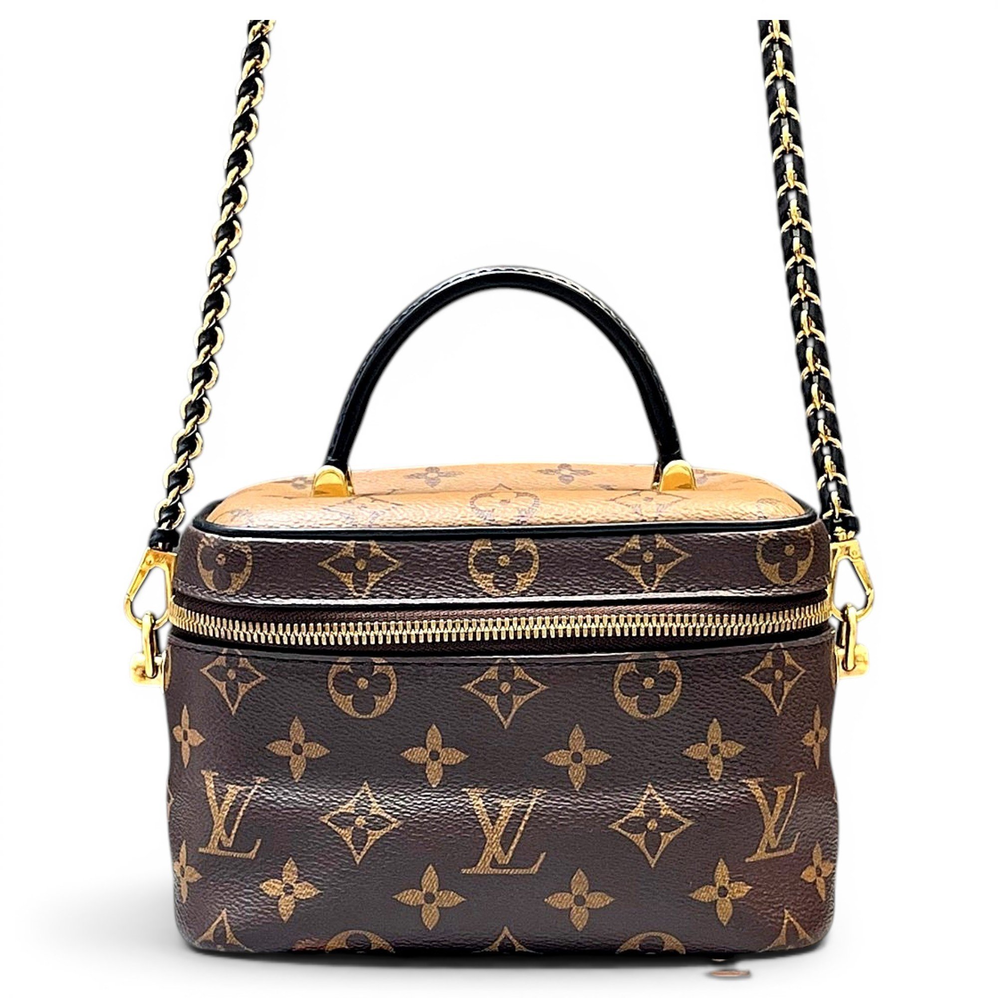 Vanity leather handbag
