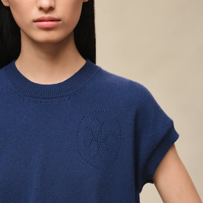 Bleu Outremer Short-sleeve Sweater