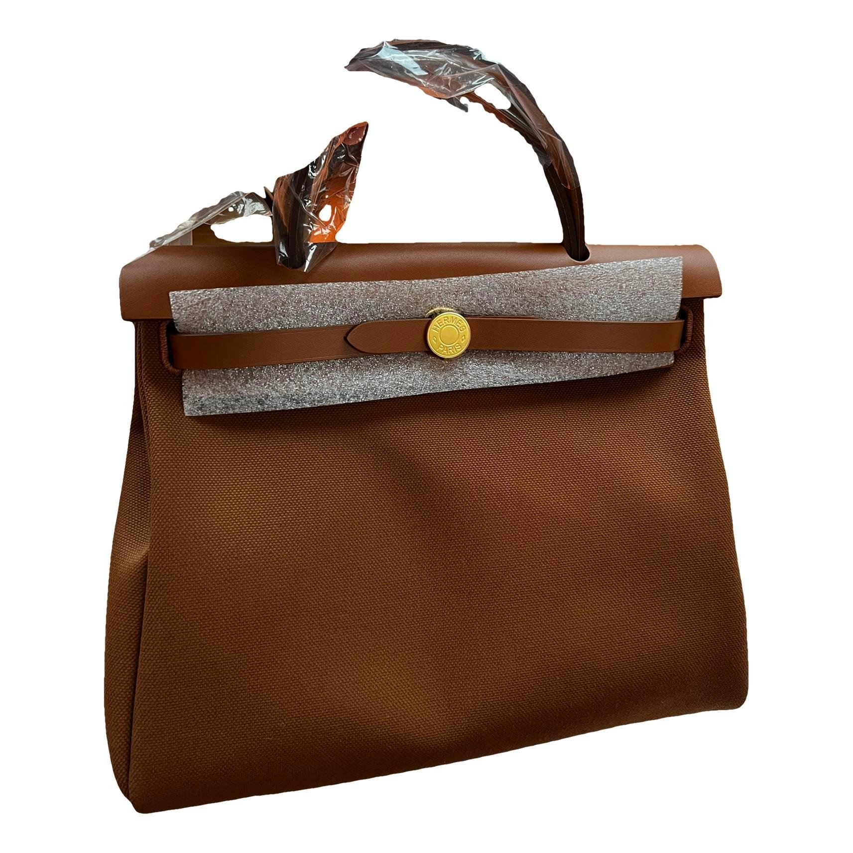 Hermes Herbag leather bag