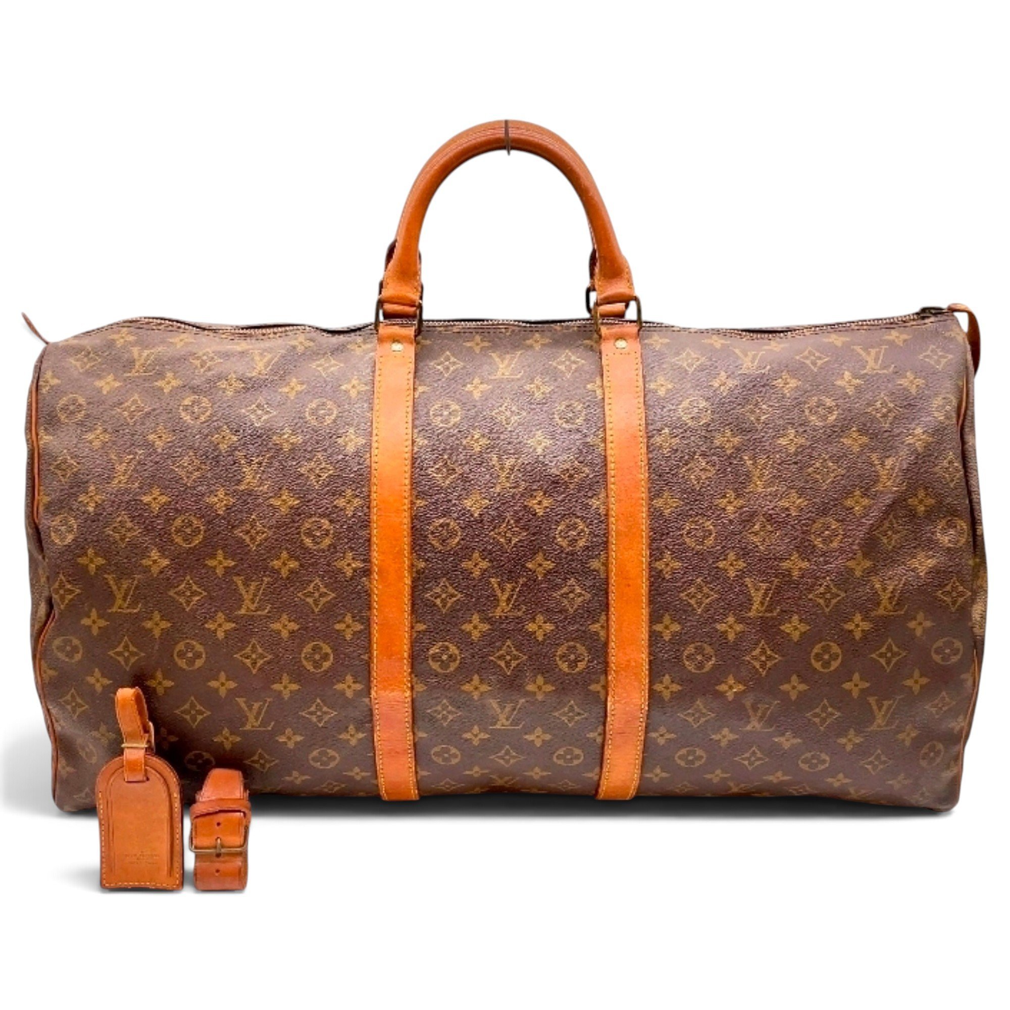 Keepall leather travel bag