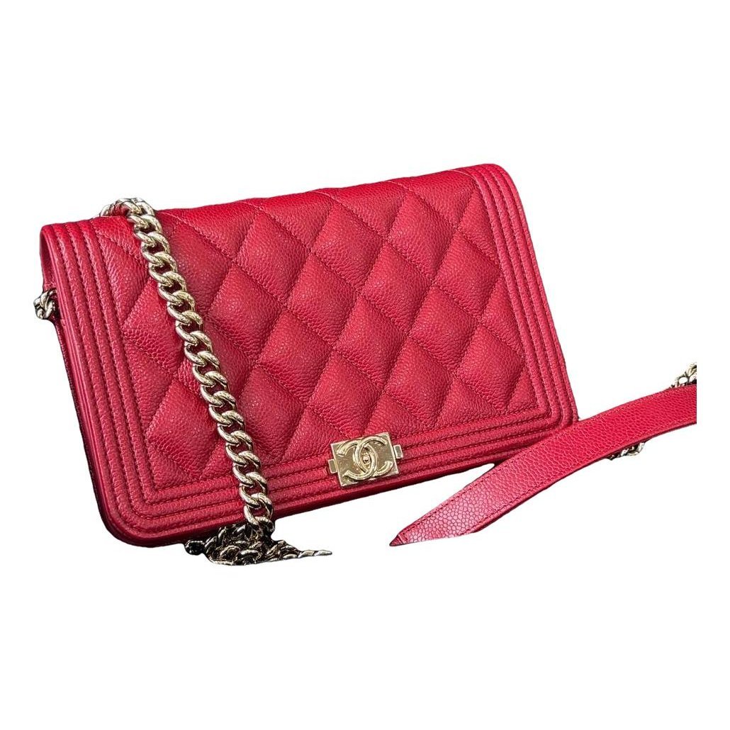 Wallet On Chain Boy leather handbag